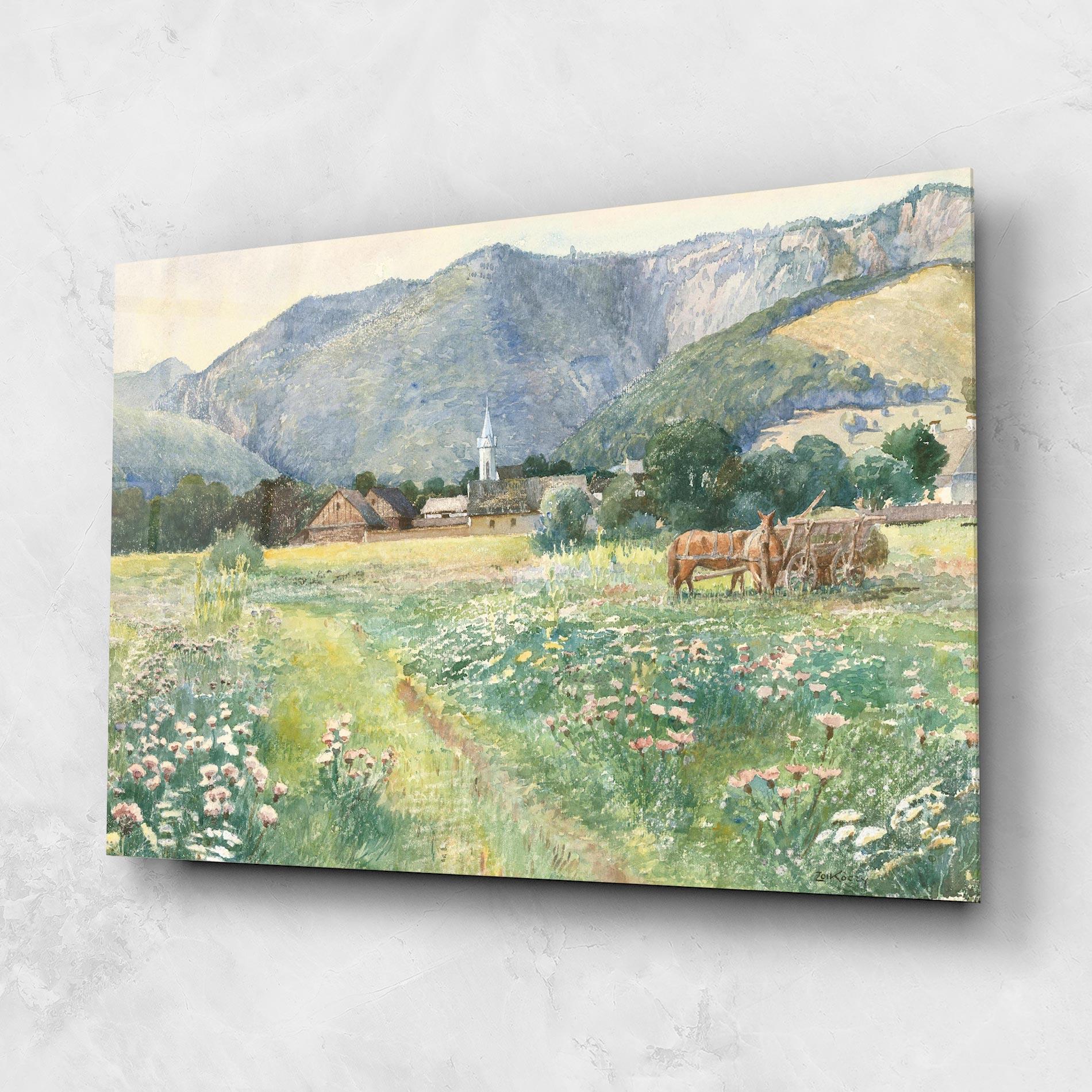 Glasbild Rural Painting Art mockup 1