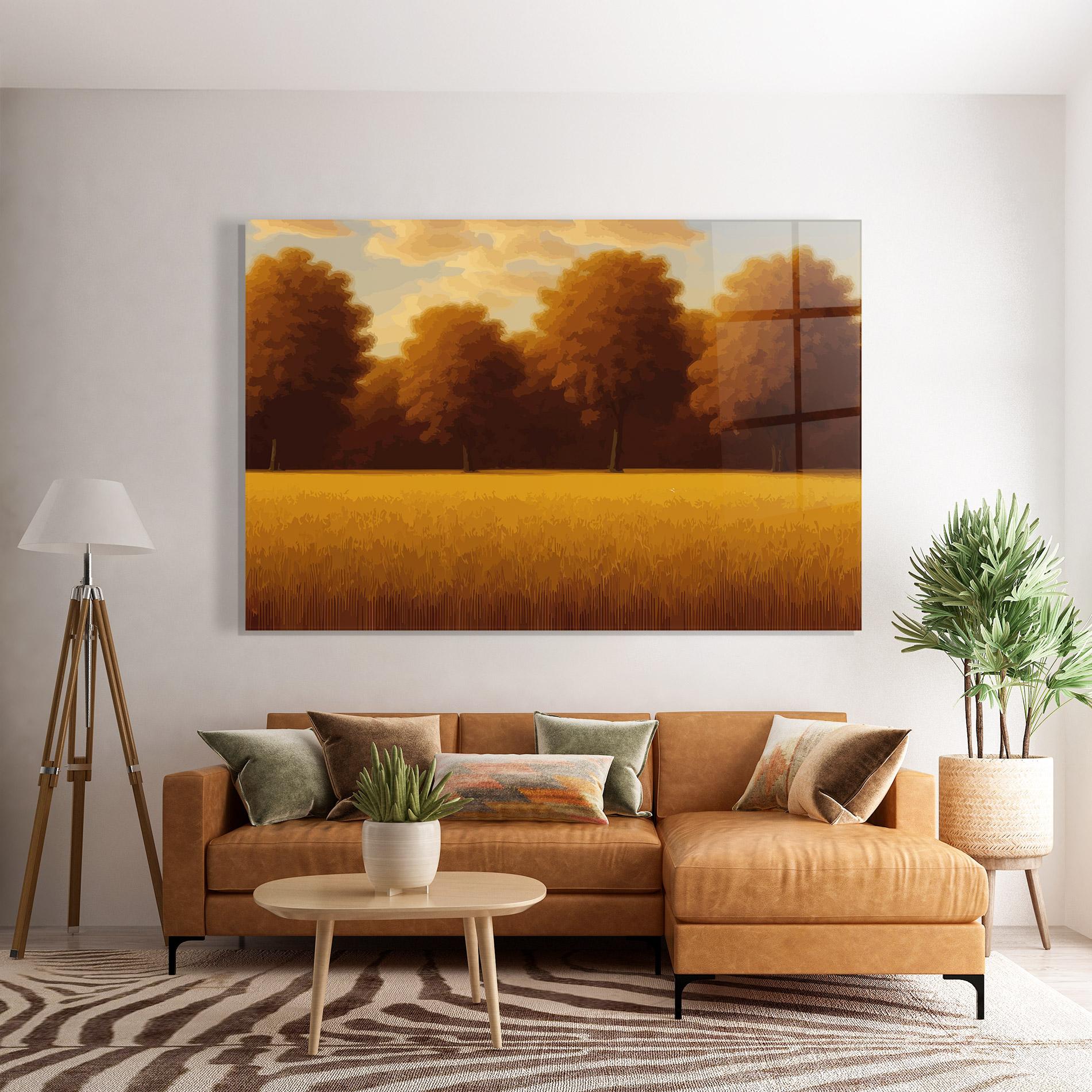 Glasbild Autumn Country Tree mockup 7