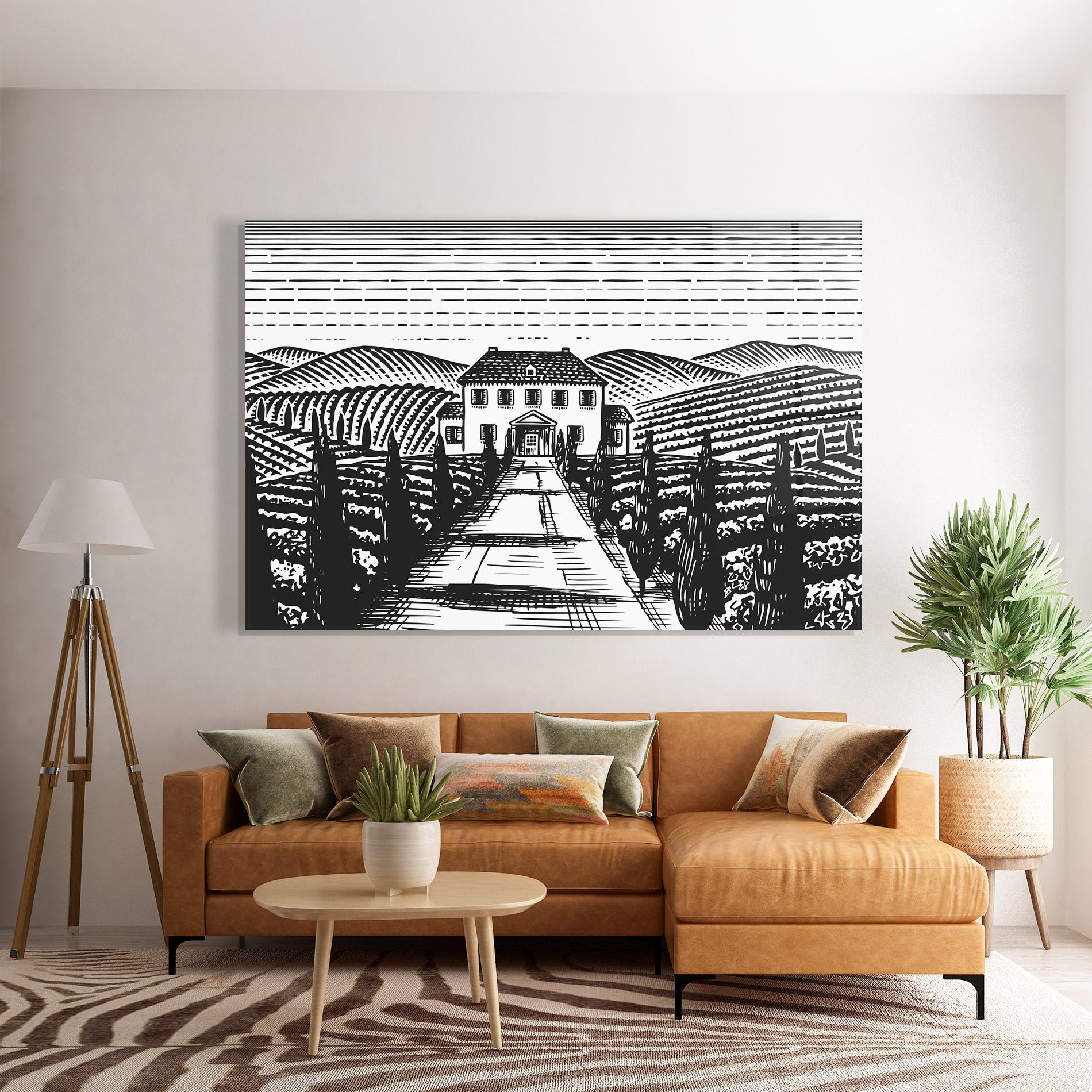 Glasbild Black Rural School mockup 7