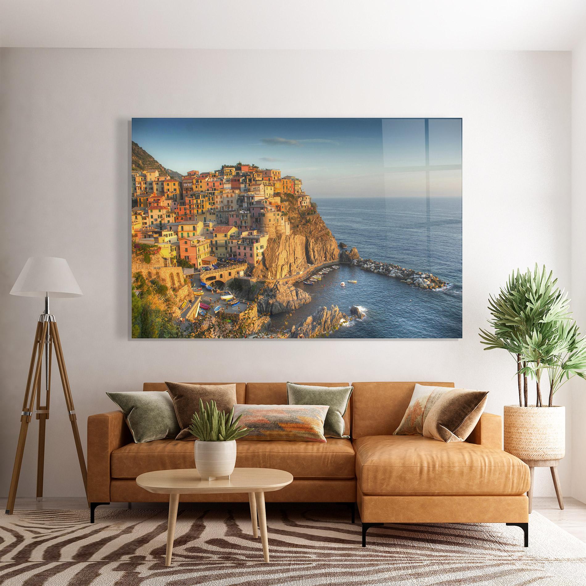 Glasbild Cinque Terrre mockup 7