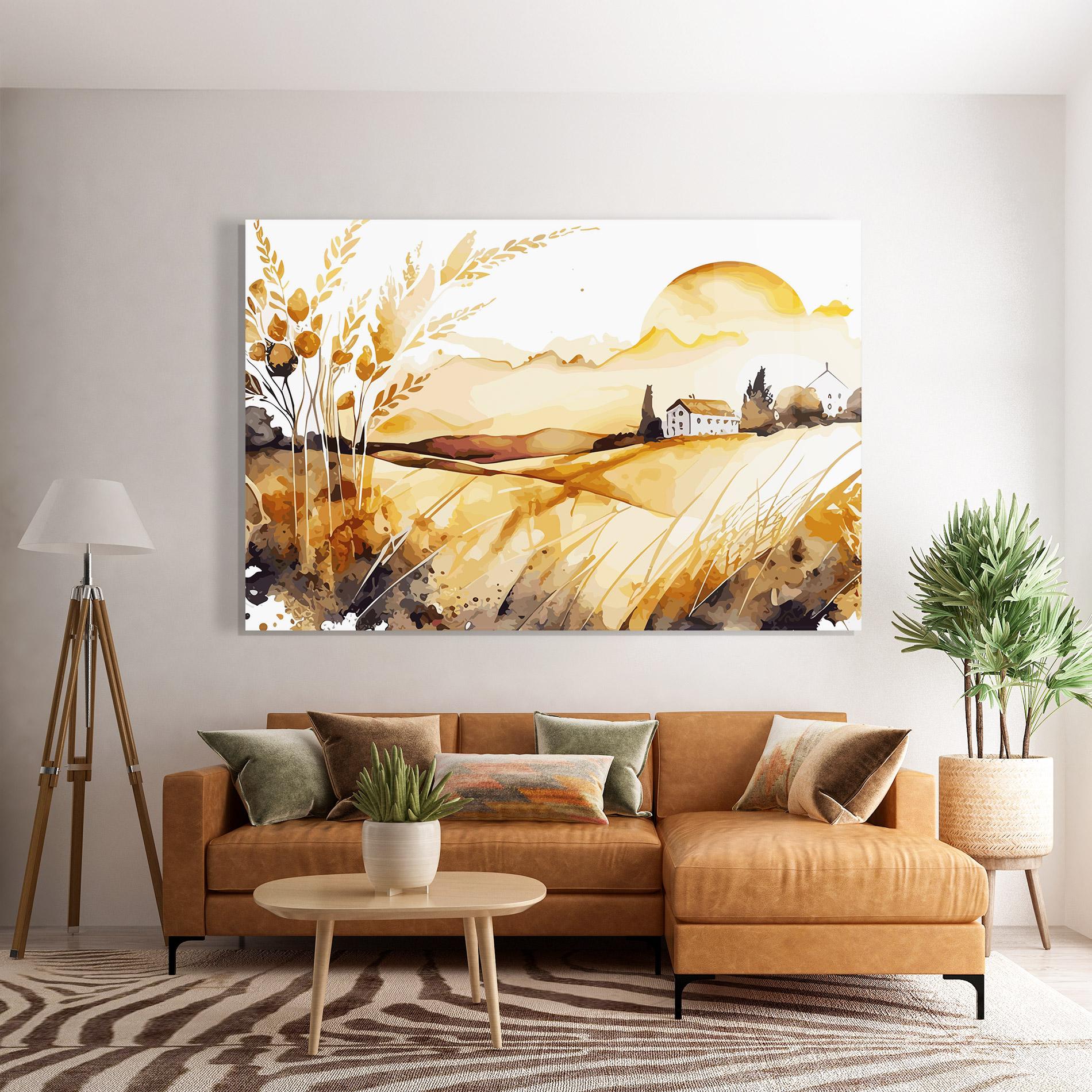 Glasbild Crops Field mockup 7