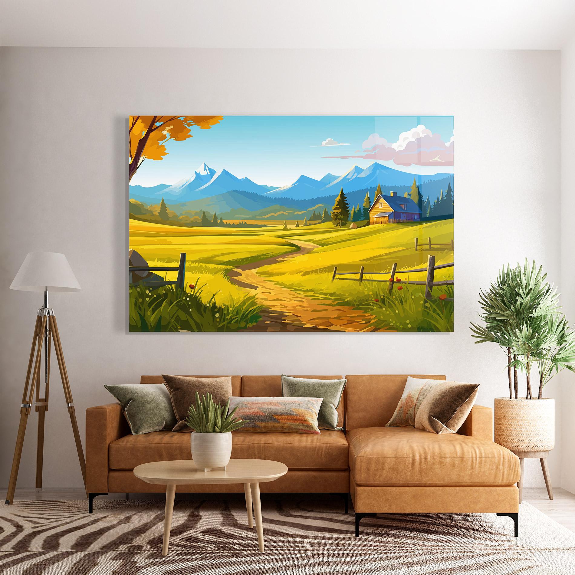 Glasbild Daylight Rural View mockup 7