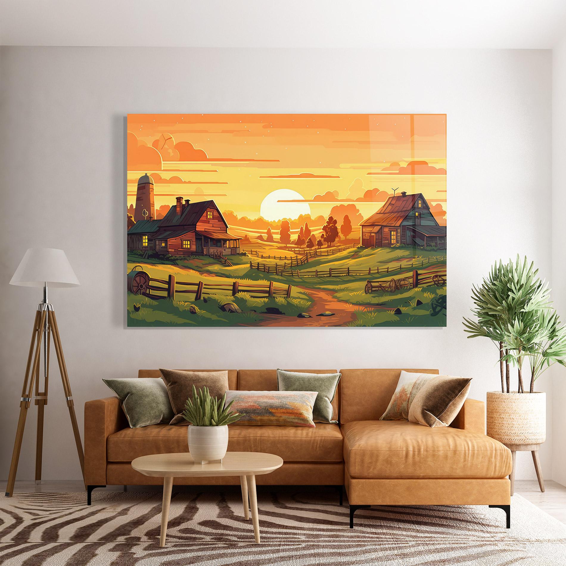 Glasbild Farmhouse Sunlight mockup 7