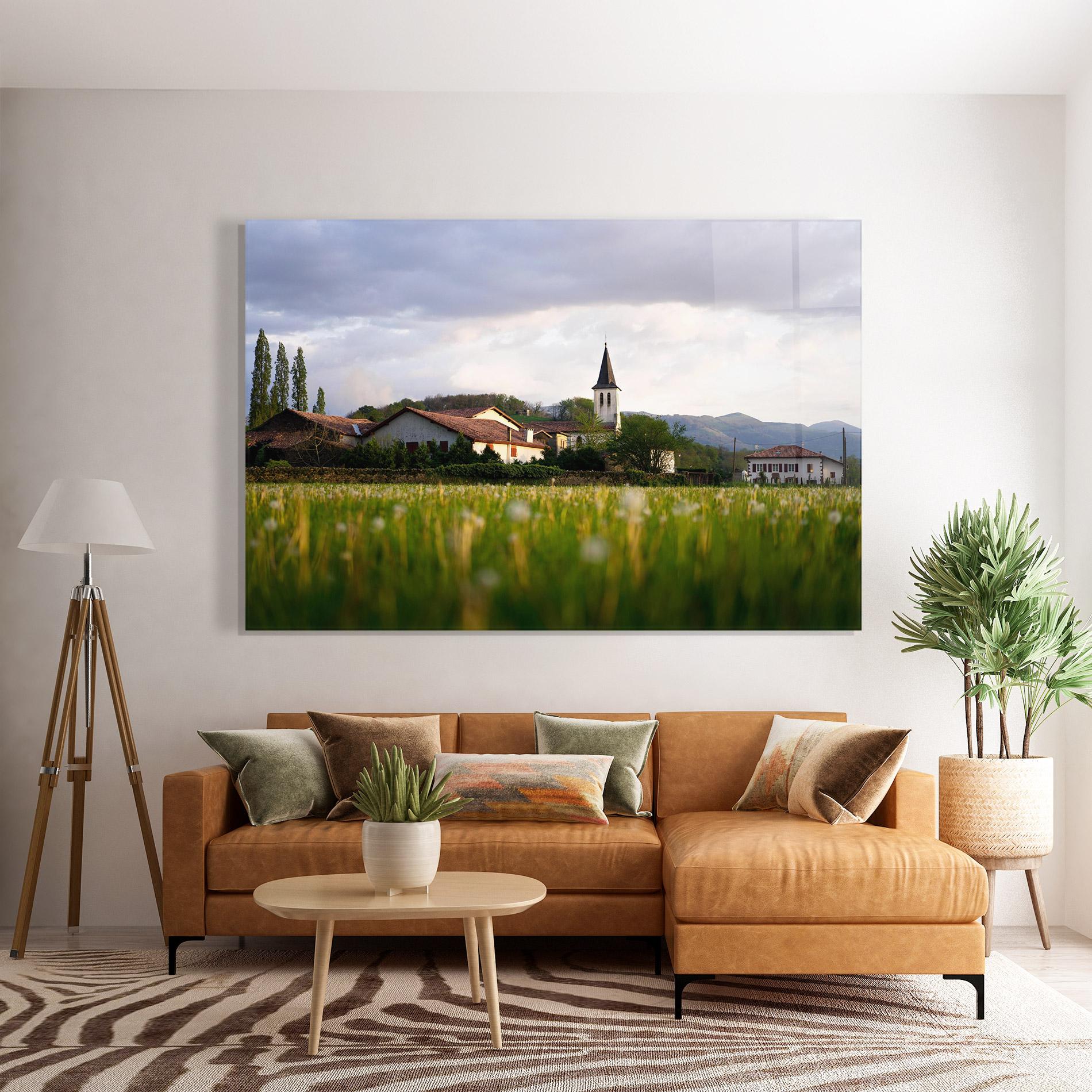 Glasbild Land Church mockup 7