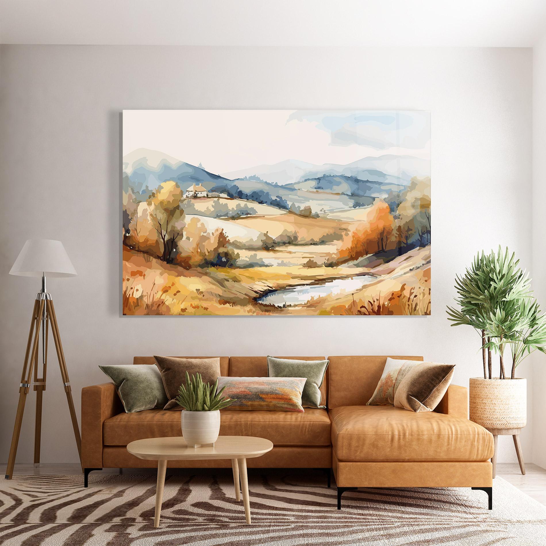 Glasbild Rural Small Lake mockup 7