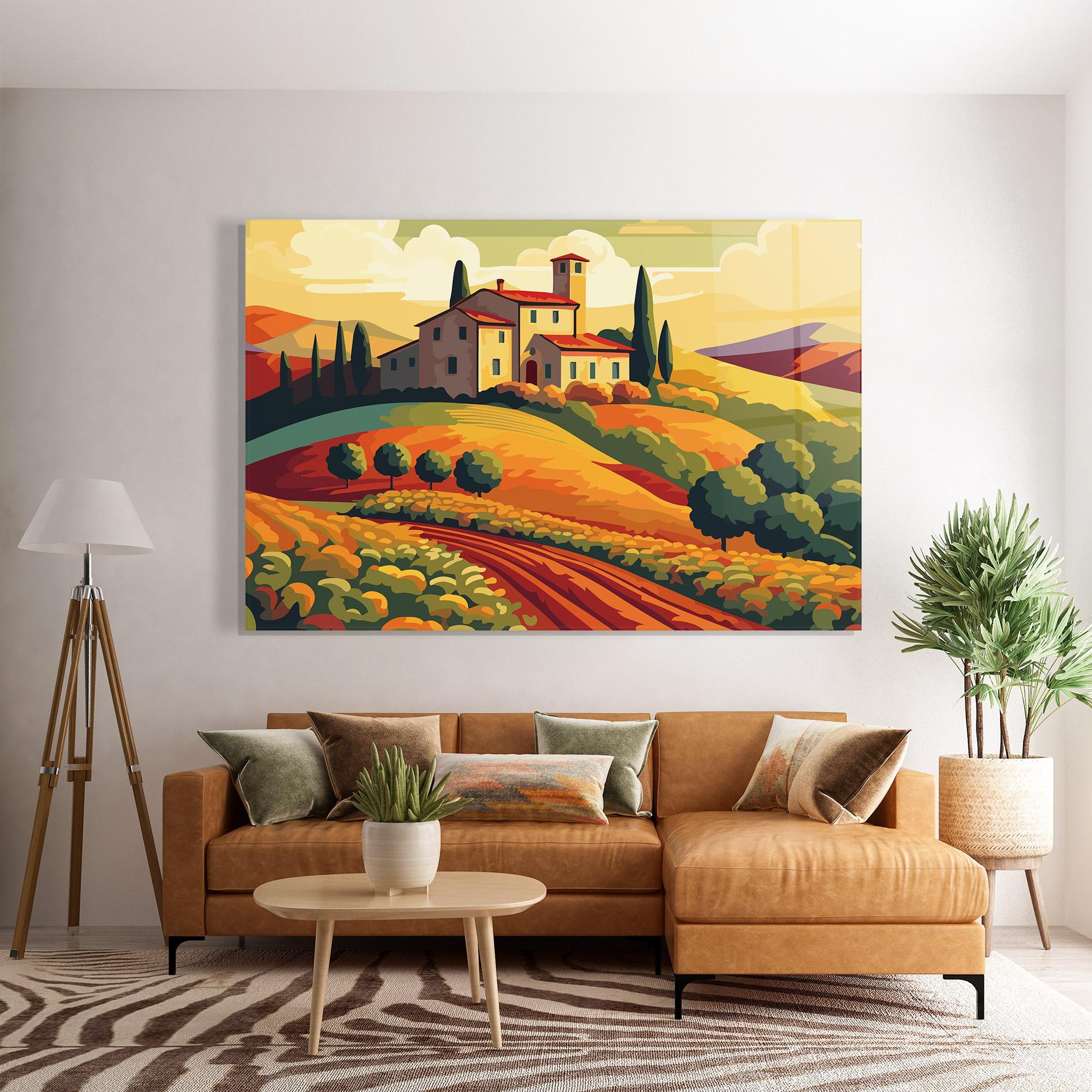 Glasbild Urban Autumn Art mockup 7