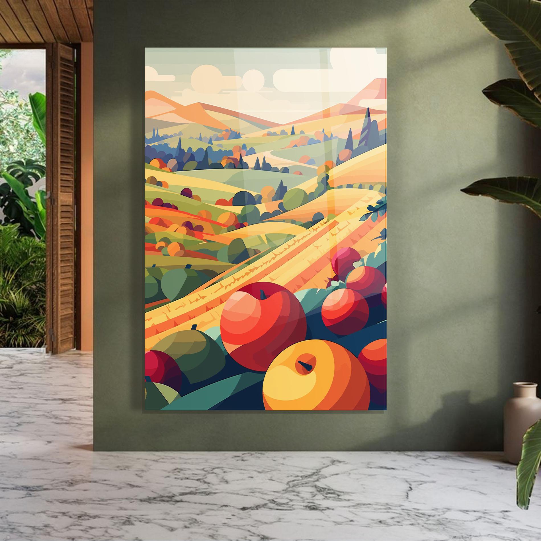 Glasbild Autumn Rural Fruits mockup 7