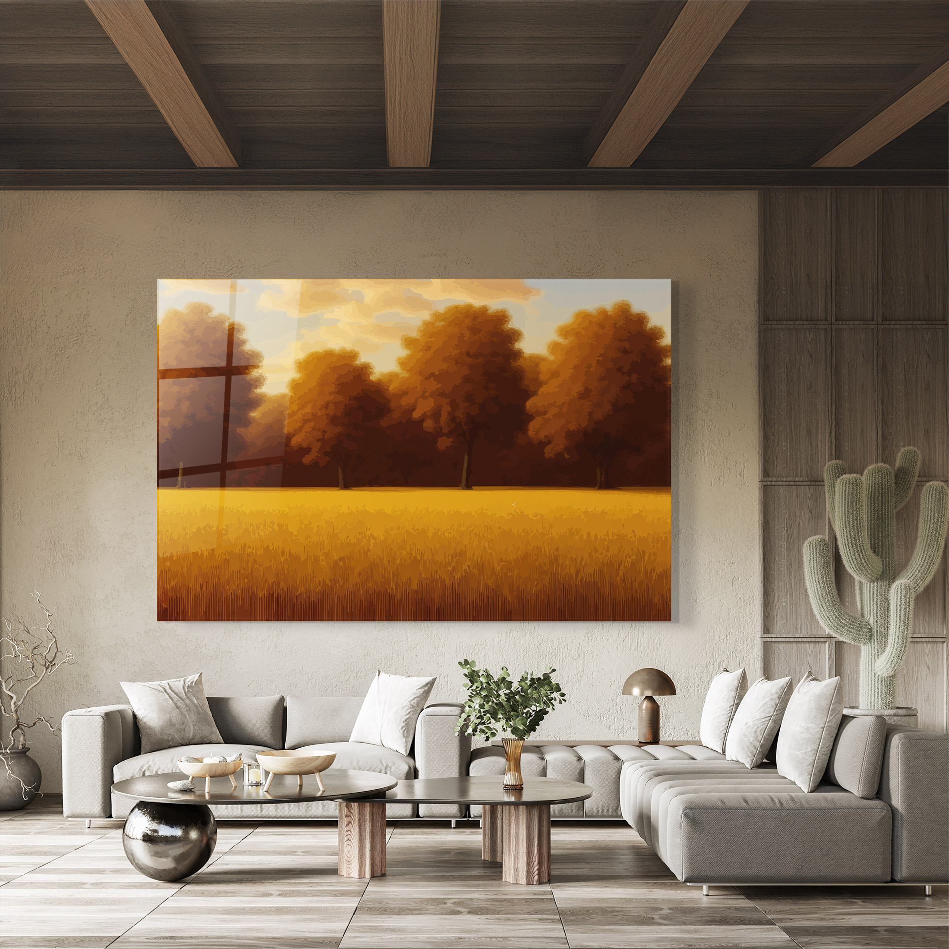 Glasbild Autumn Country Tree mockup 8