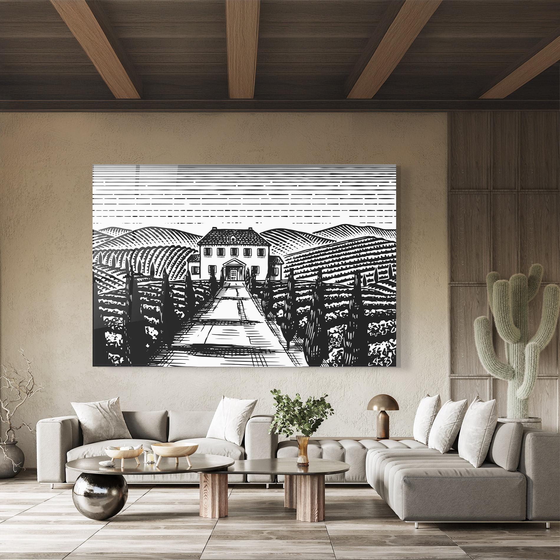 Glasbild Black Rural School mockup 8