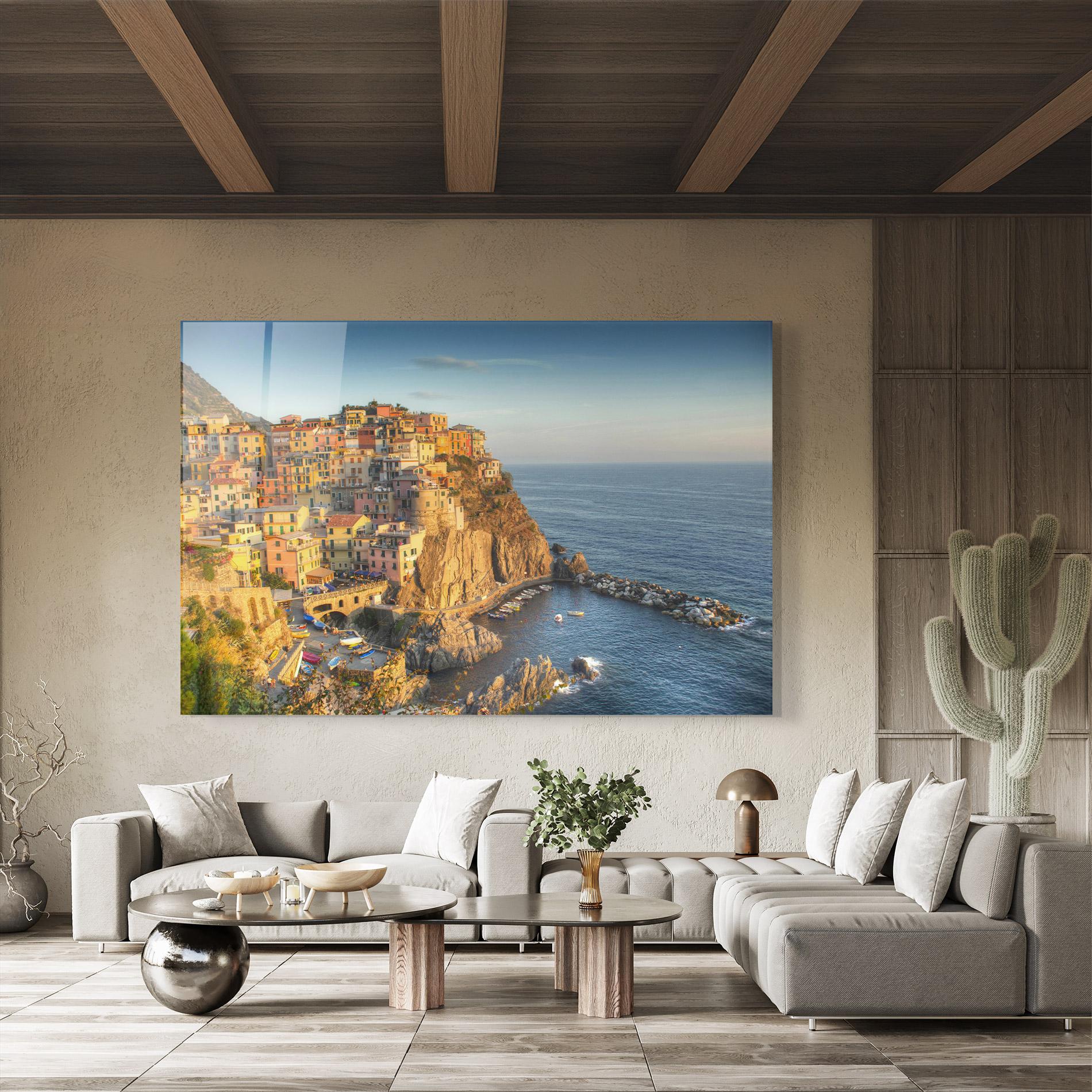 Glasbild Cinque Terrre mockup 8