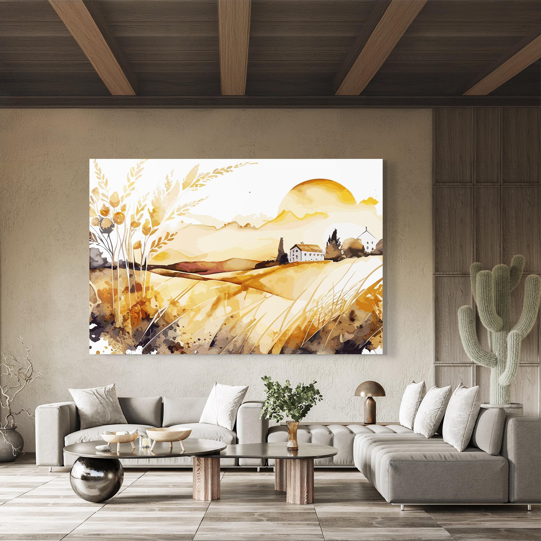 Glasbild Crops Field mockup 8