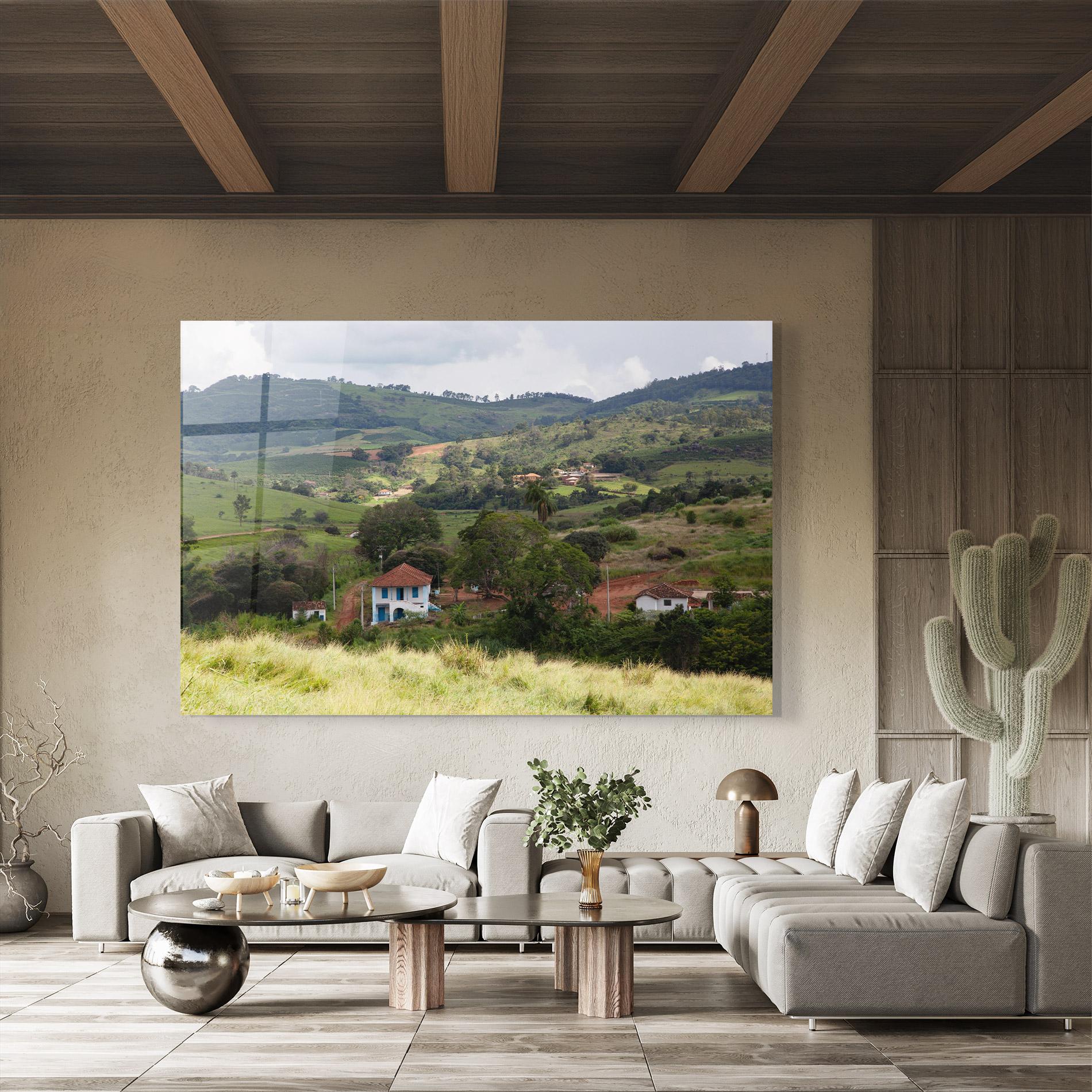 Glasbild Green Countryside mockup 8