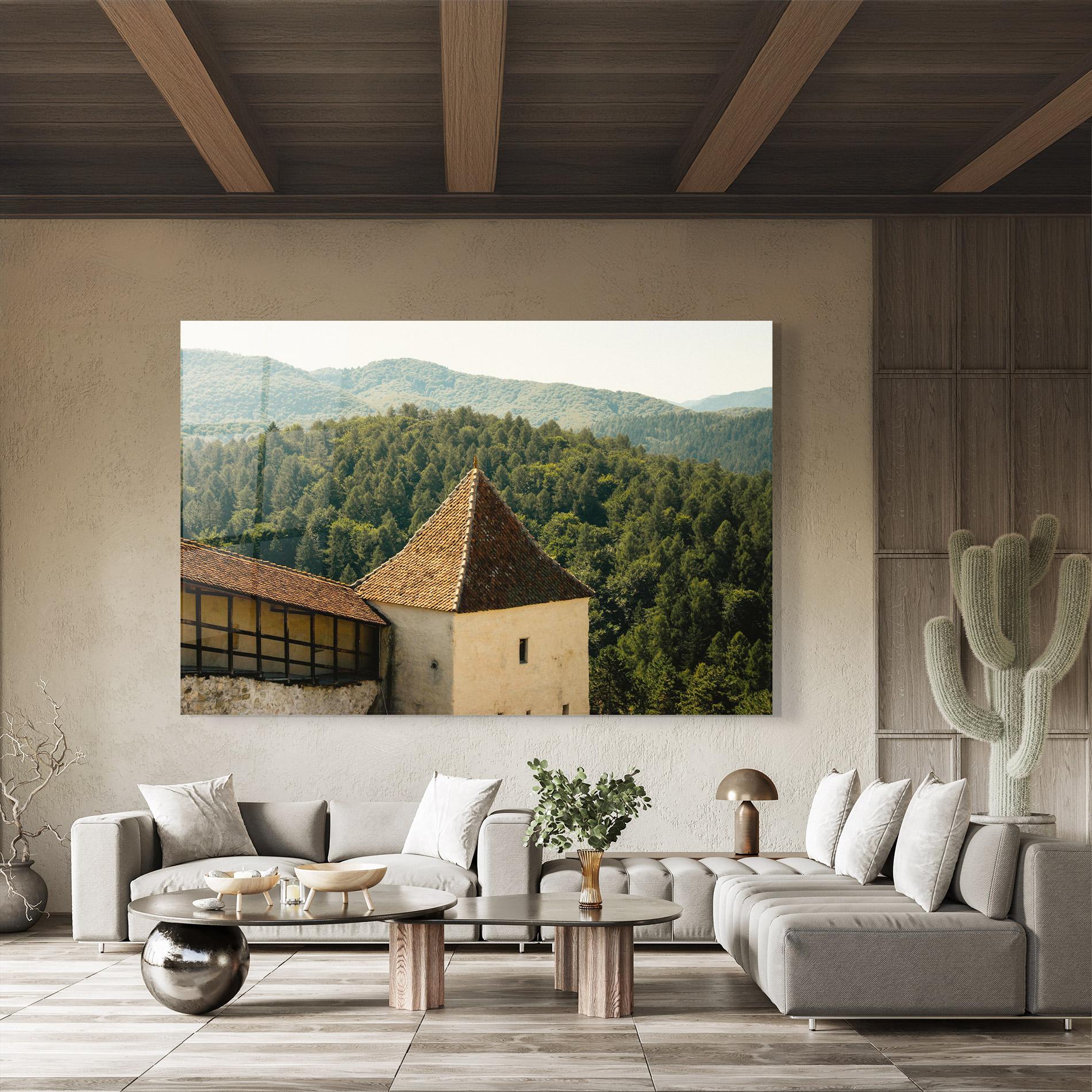 Glasbild Mountain Church mockup 8