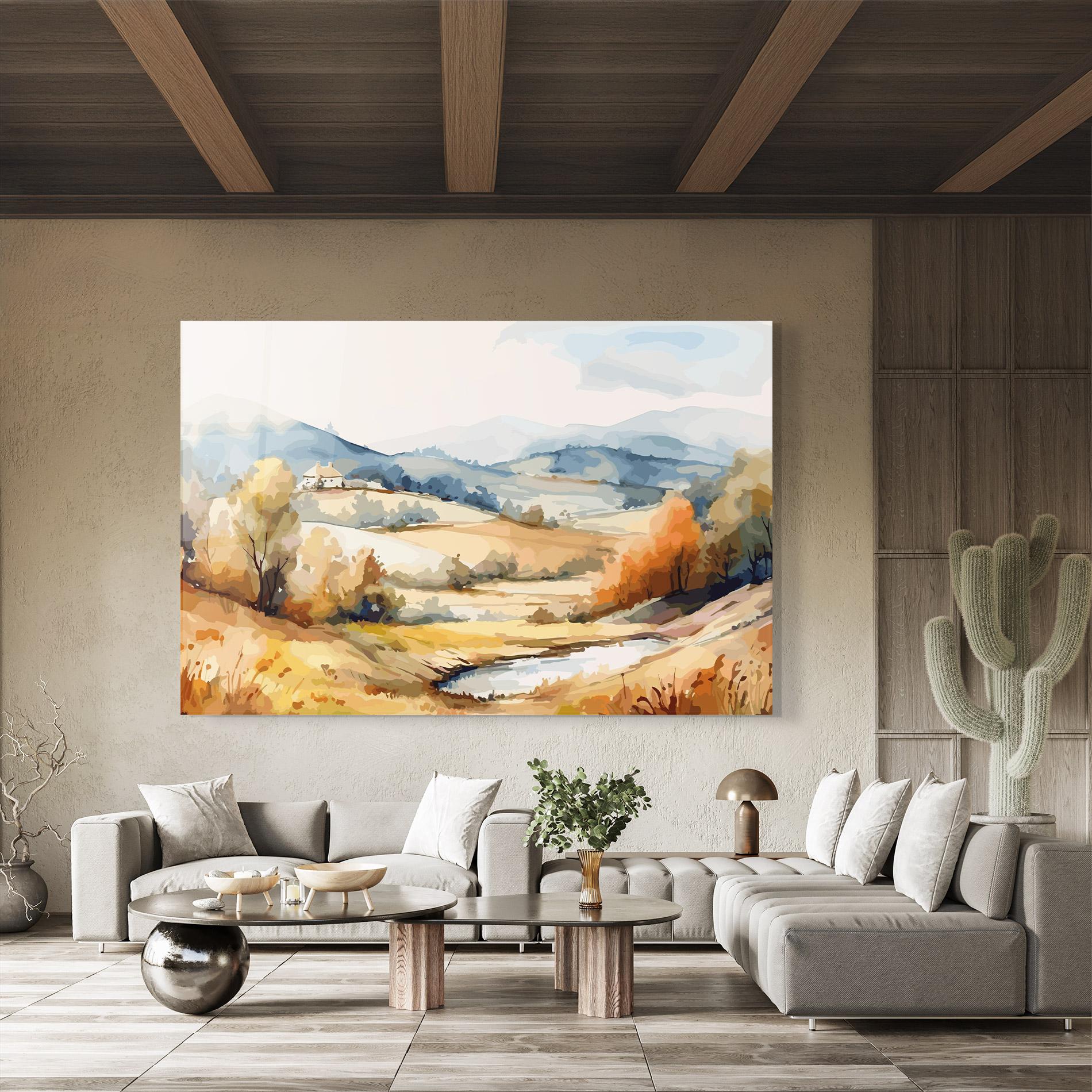 Glasbild Rural Small Lake mockup 8