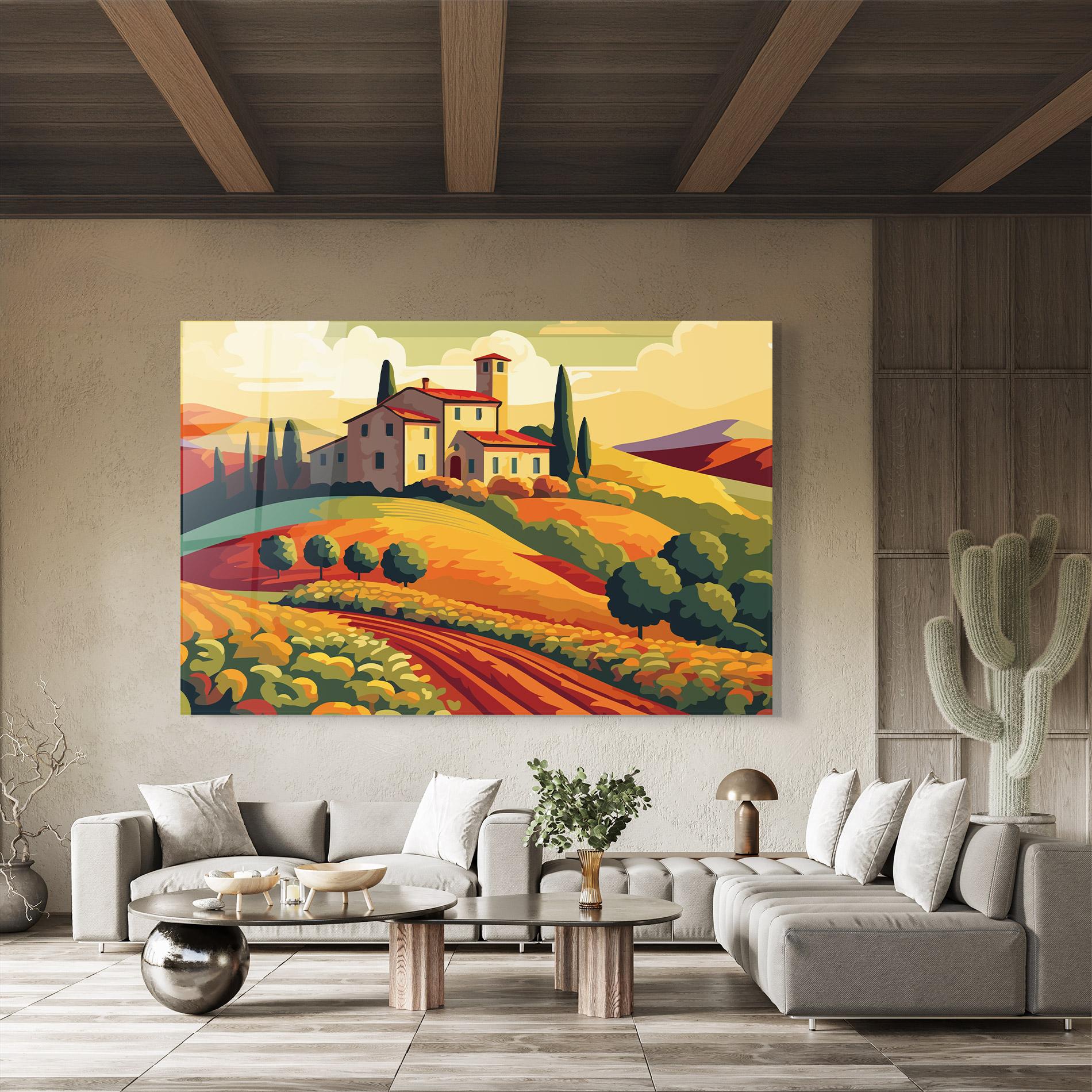 Glasbild Urban Autumn Art mockup 8