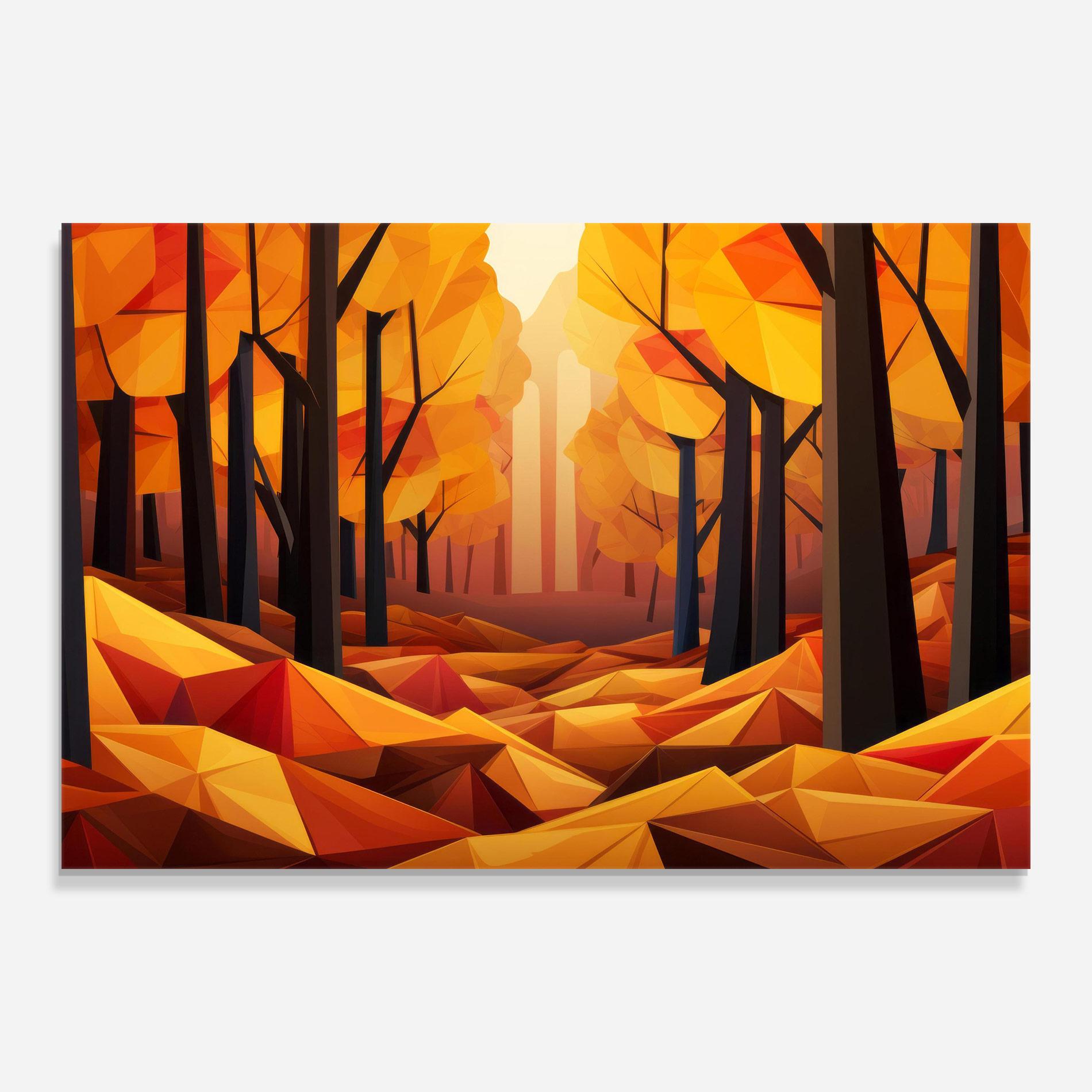 Glasbild Autumn Shapes mockup 0