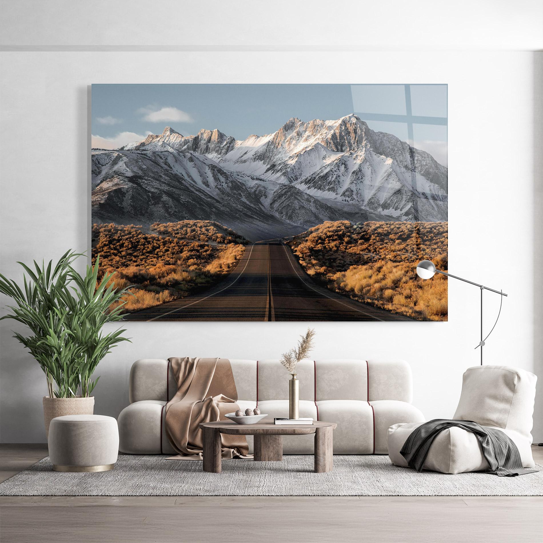 Glasbild Autumn Mountain View mockup 9