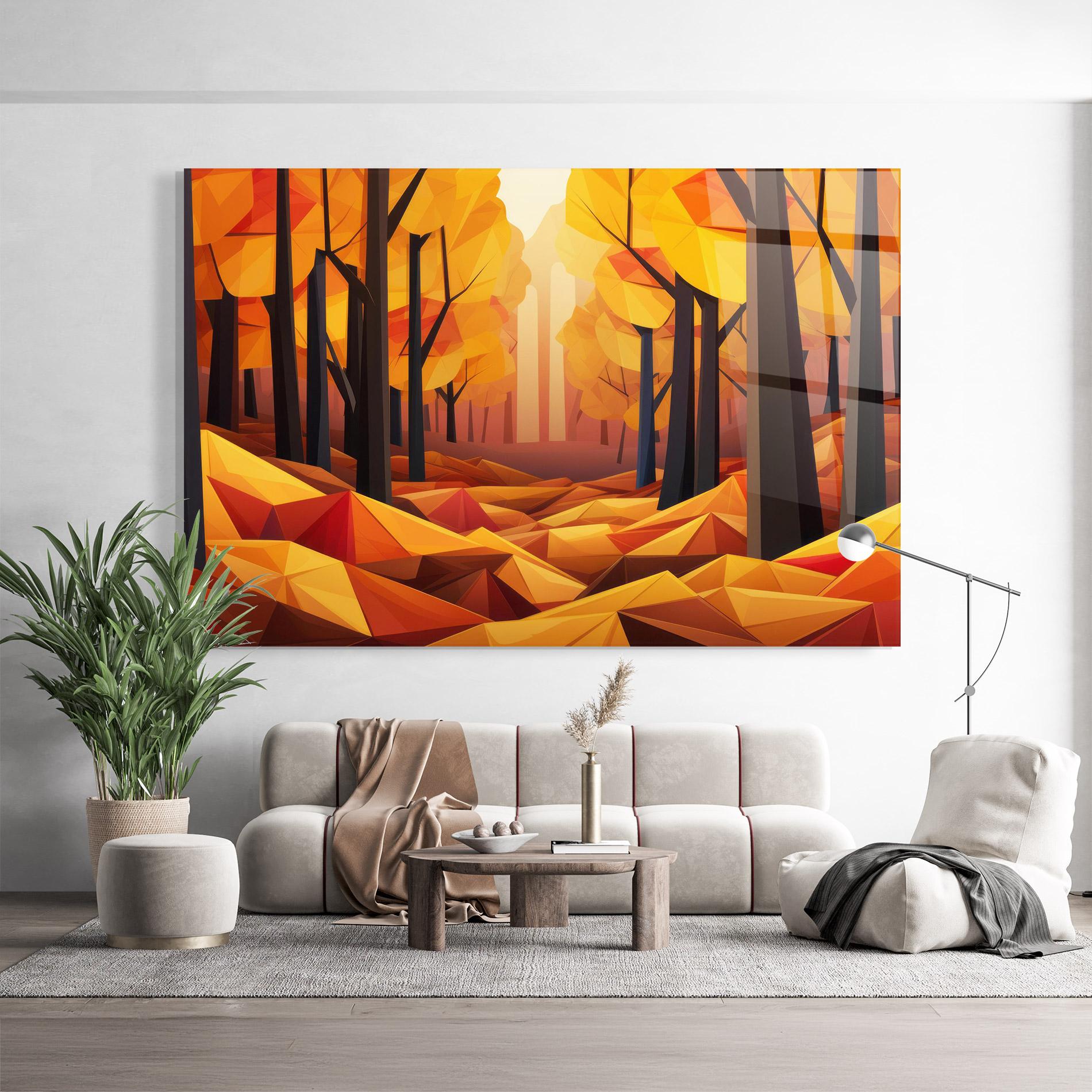 Glasbild Autumn Shapes mockup 9