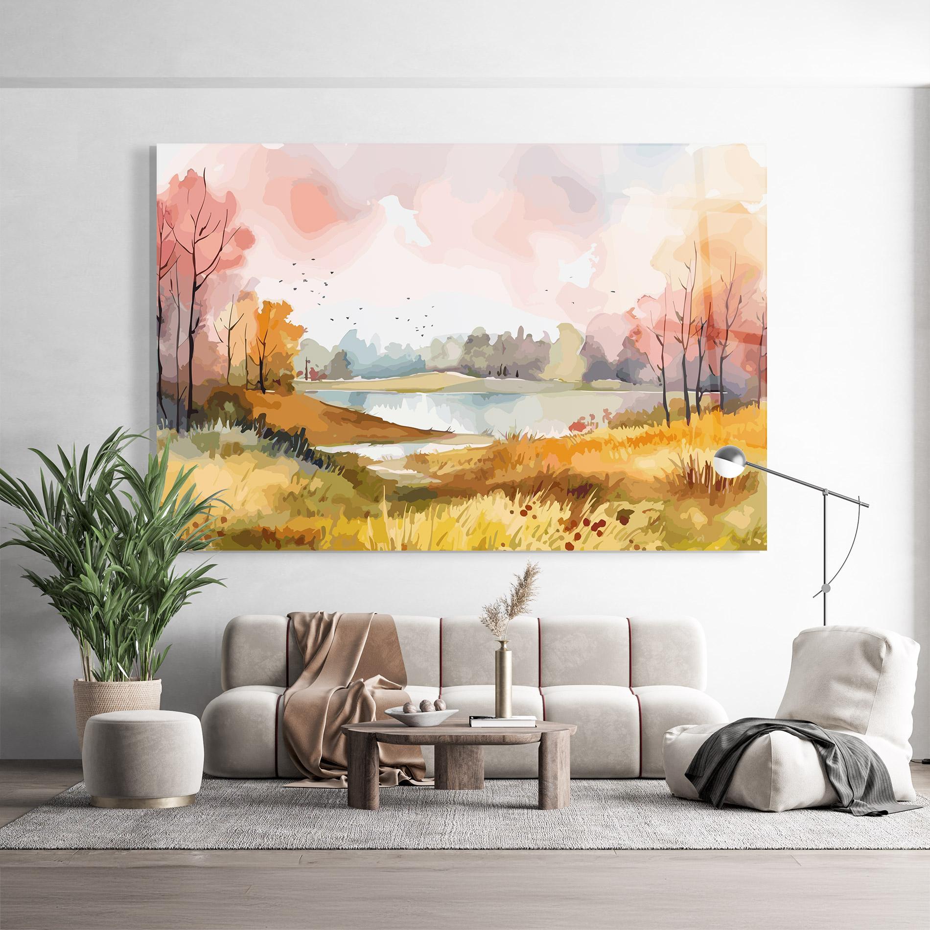 Glasbild Autumn Watercolor mockup 9