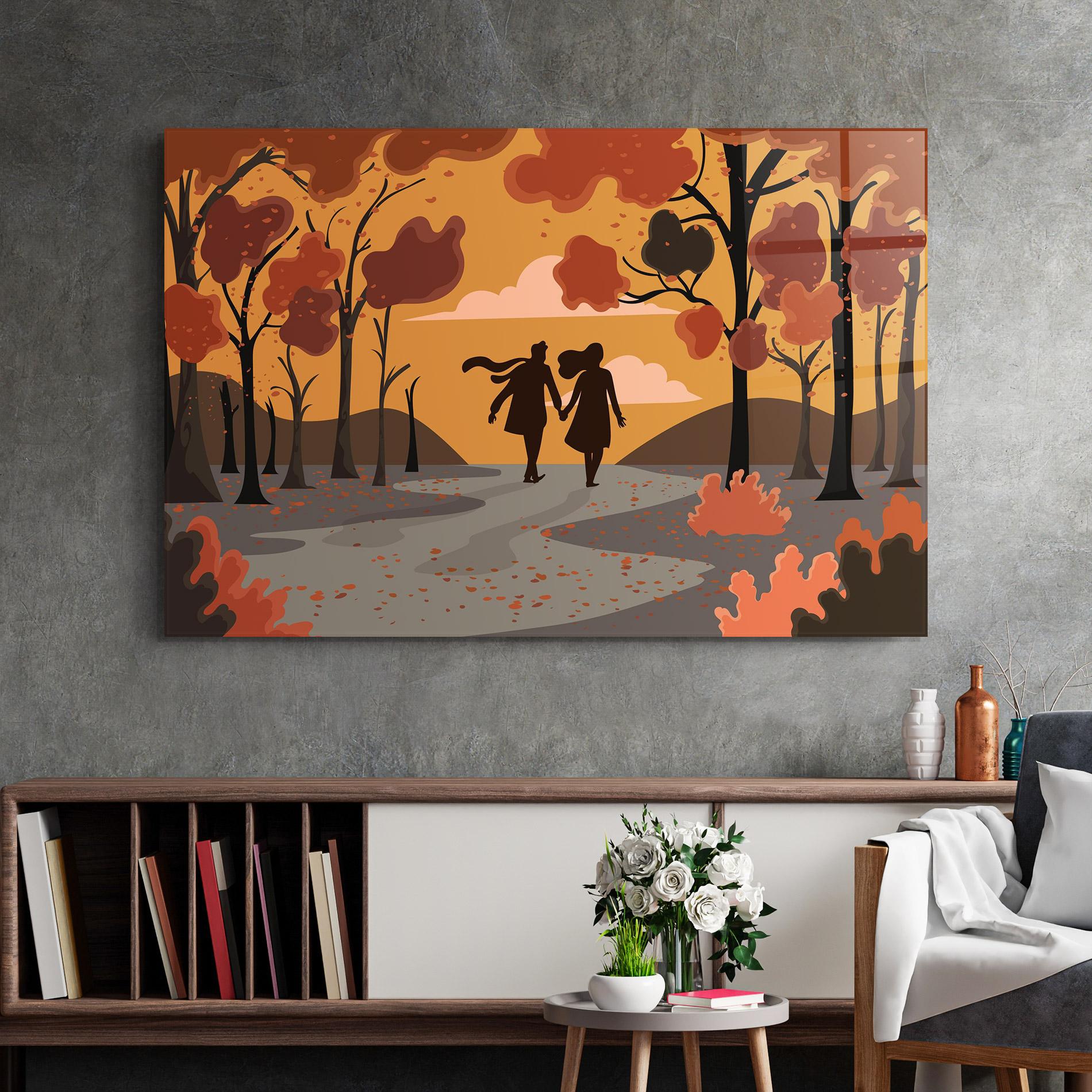 Glasbild Autumn Couple mockup 2
