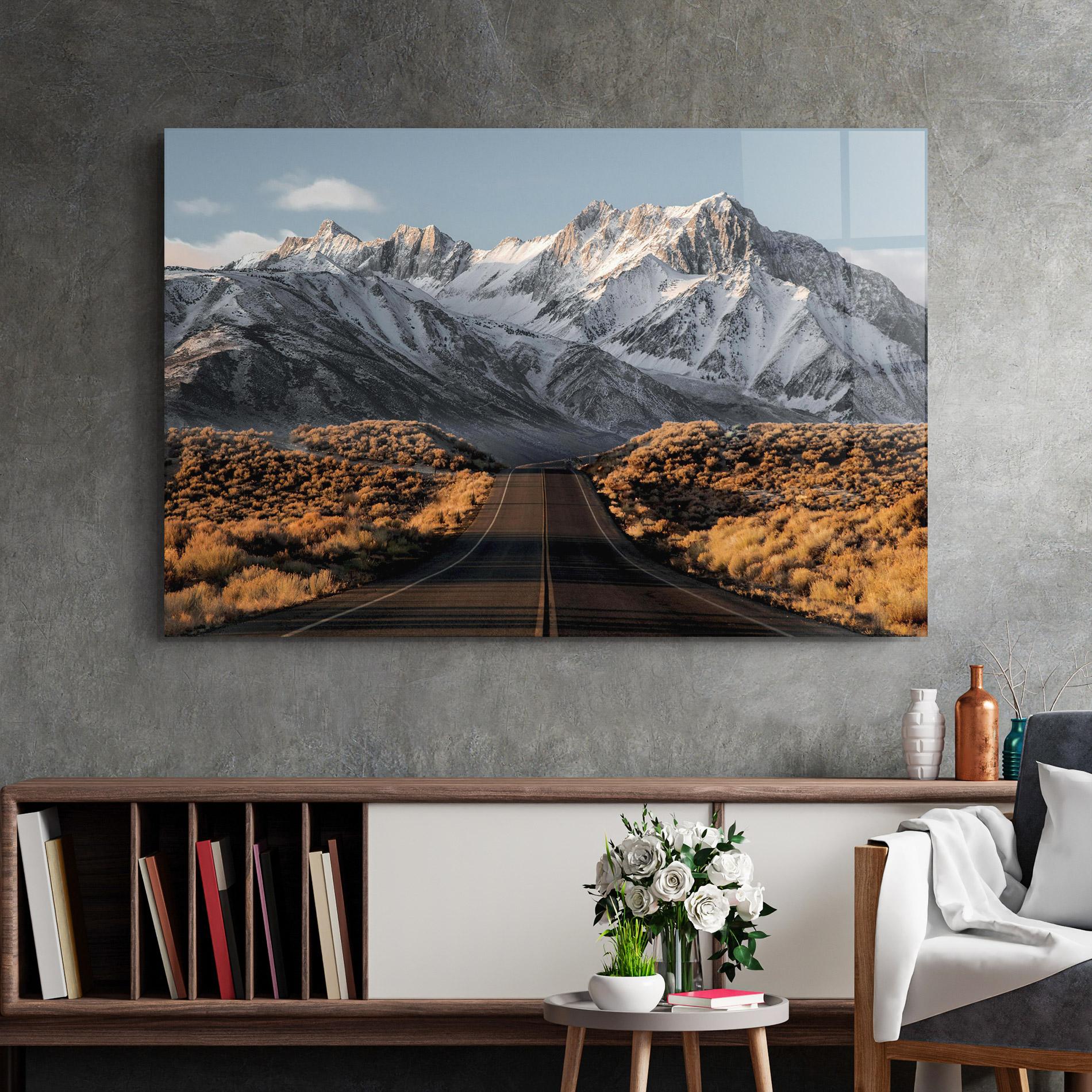 Glasbild Autumn Mountain View mockup 2