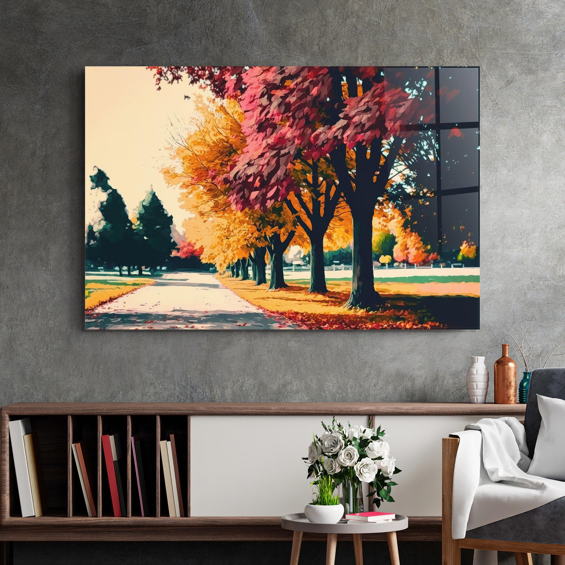 Glasbild Autumn Park mockup 2