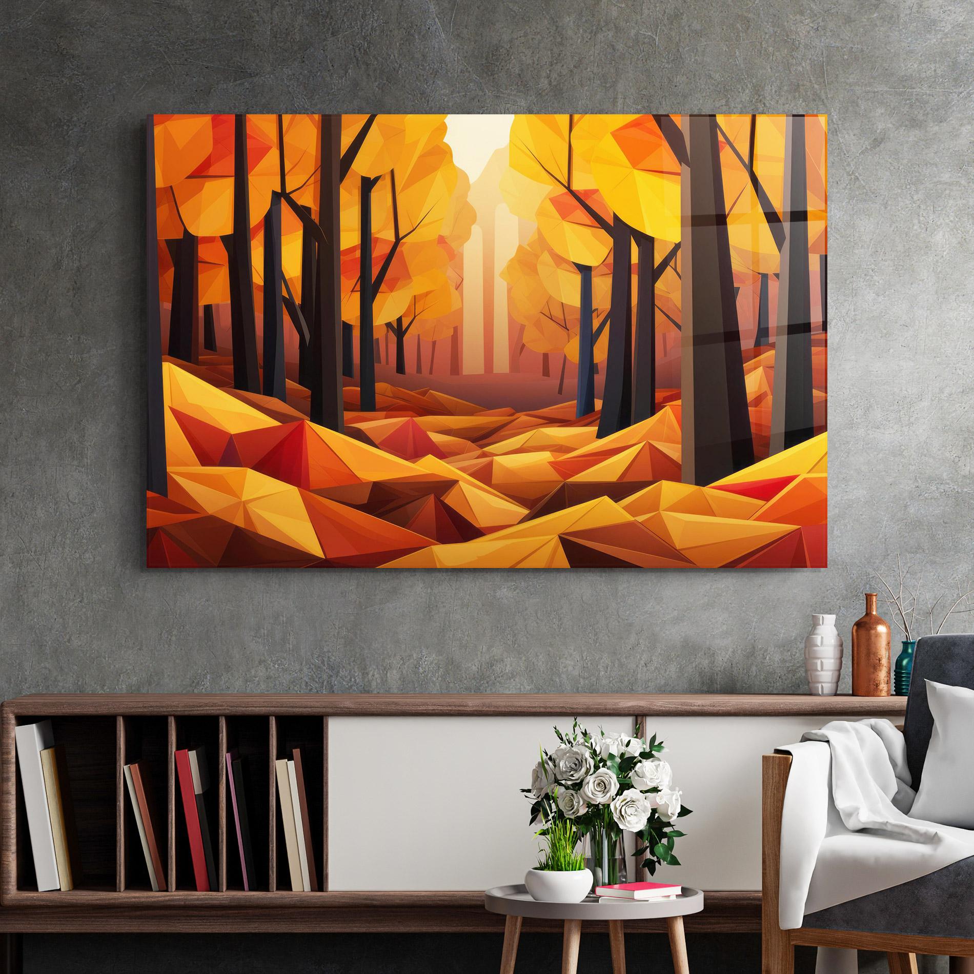 Glasbild Autumn Shapes mockup 2