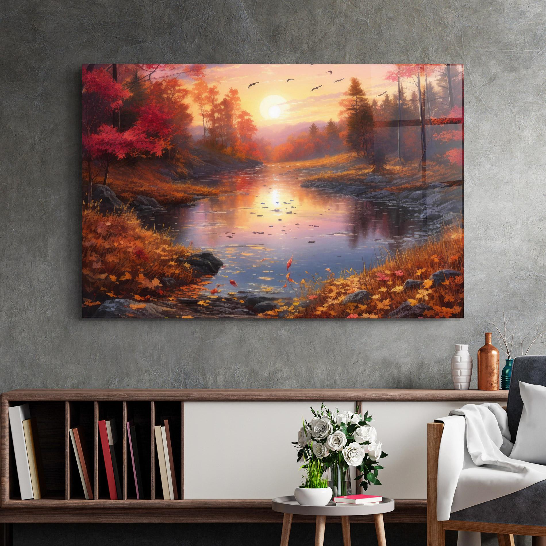 Glasbild Autumn Sunset mockup 2
