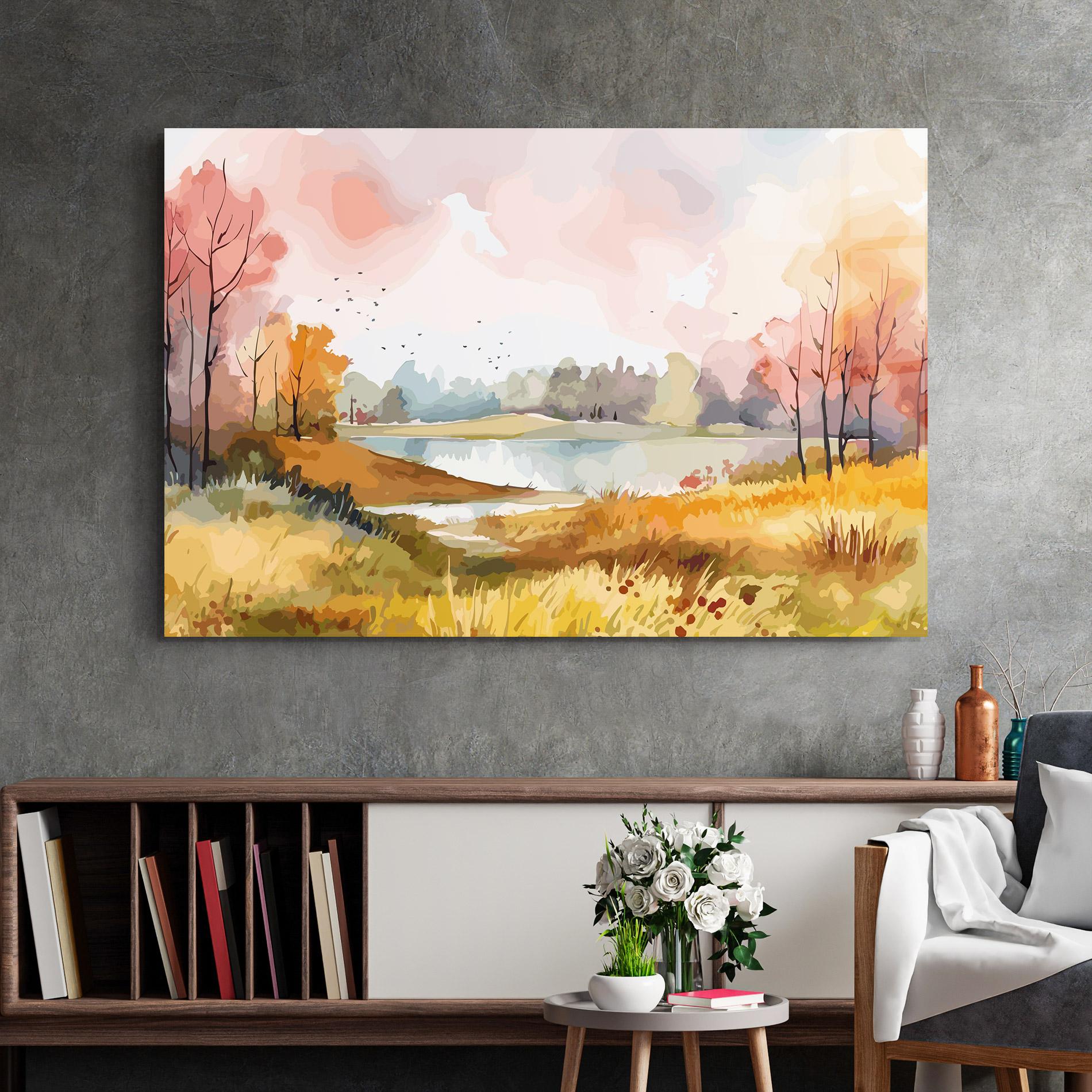 Glasbild Autumn Watercolor mockup 2