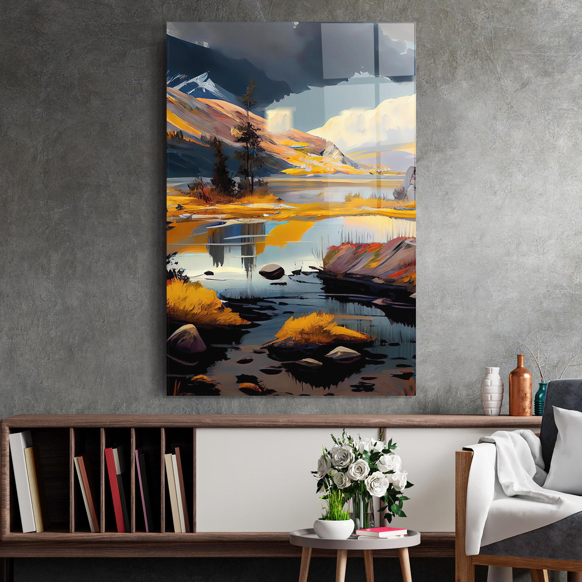 Glasbild Autumn Landscape mockup 2