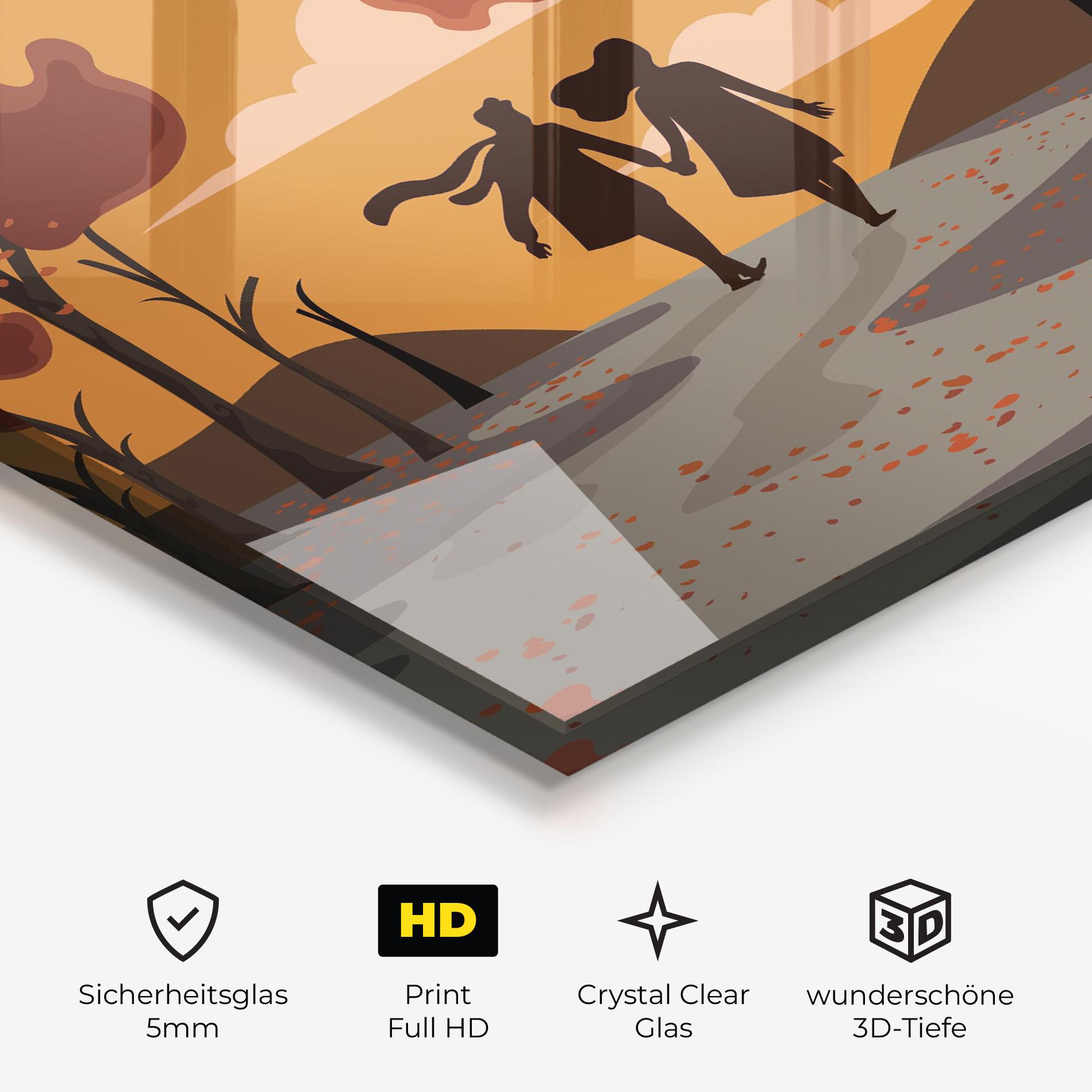 Glasbild Autumn Couple mockup 3