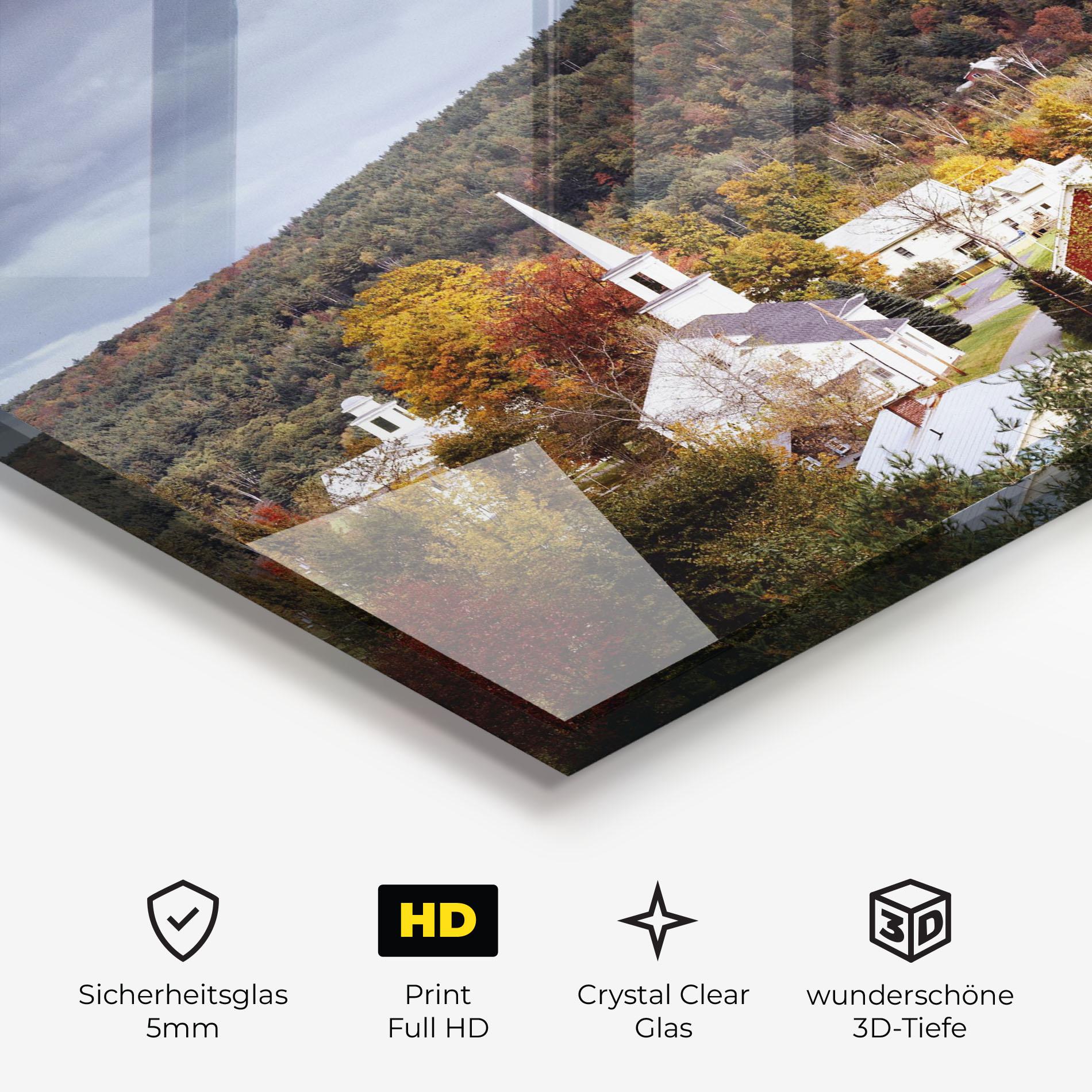 Glasbild Autumn Trees mockup 3