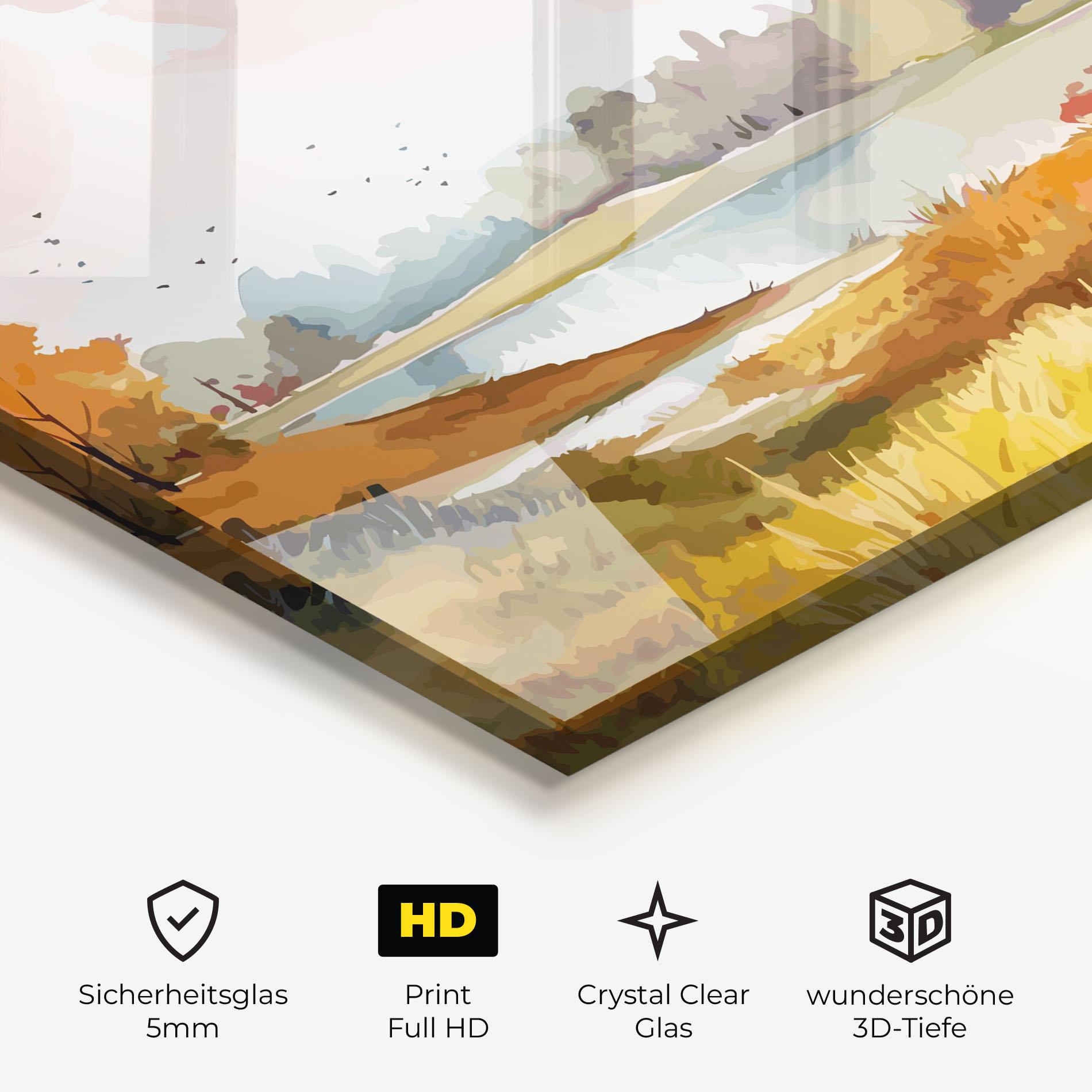 Glasbild Autumn Watercolor mockup 3