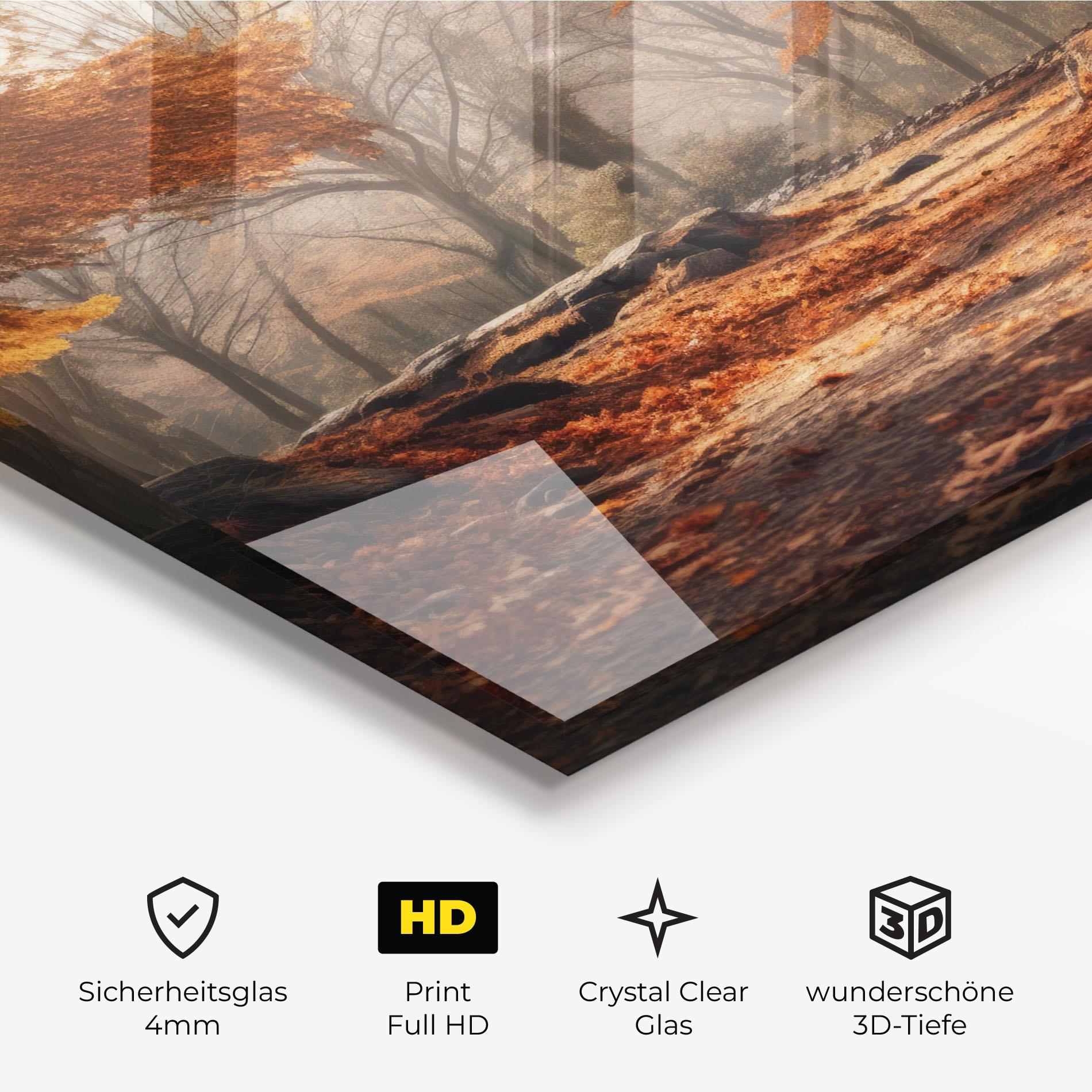 Glasbild Autumn Forest mockup 3