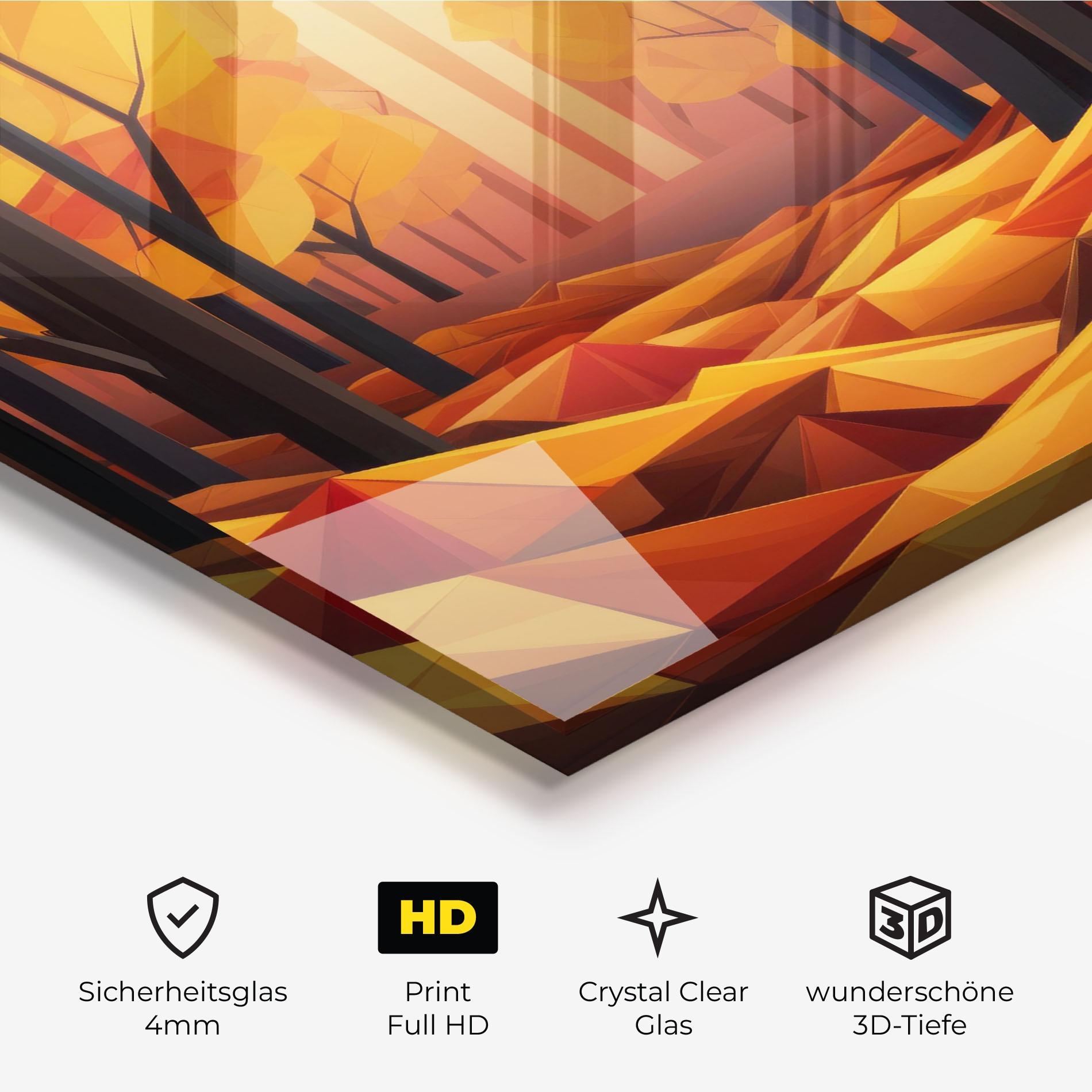 Glasbild Autumn Shapes mockup 3