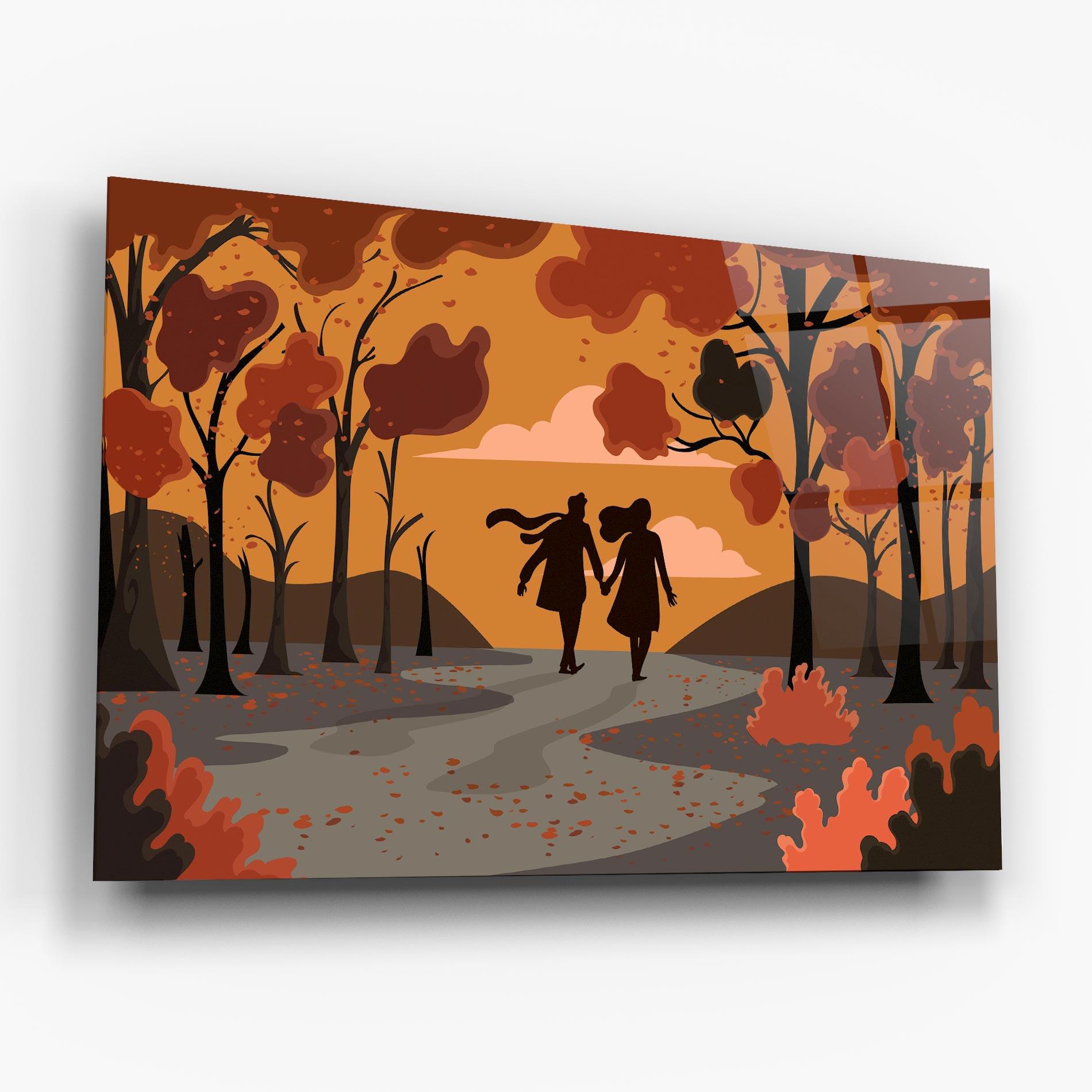 Glasbild Autumn Couple mockup 6