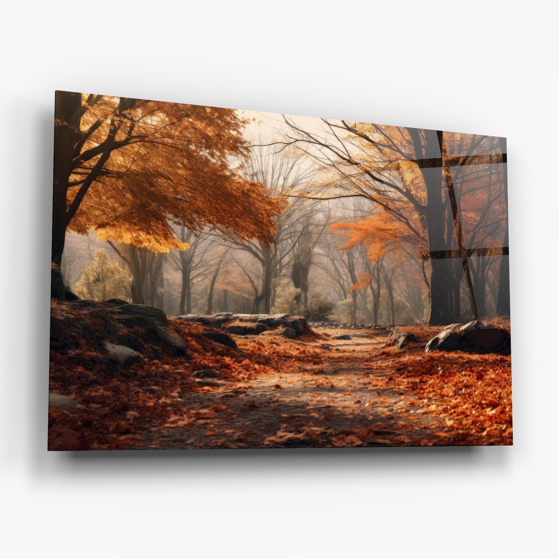Glasbild Autumn Forest mockup 6
