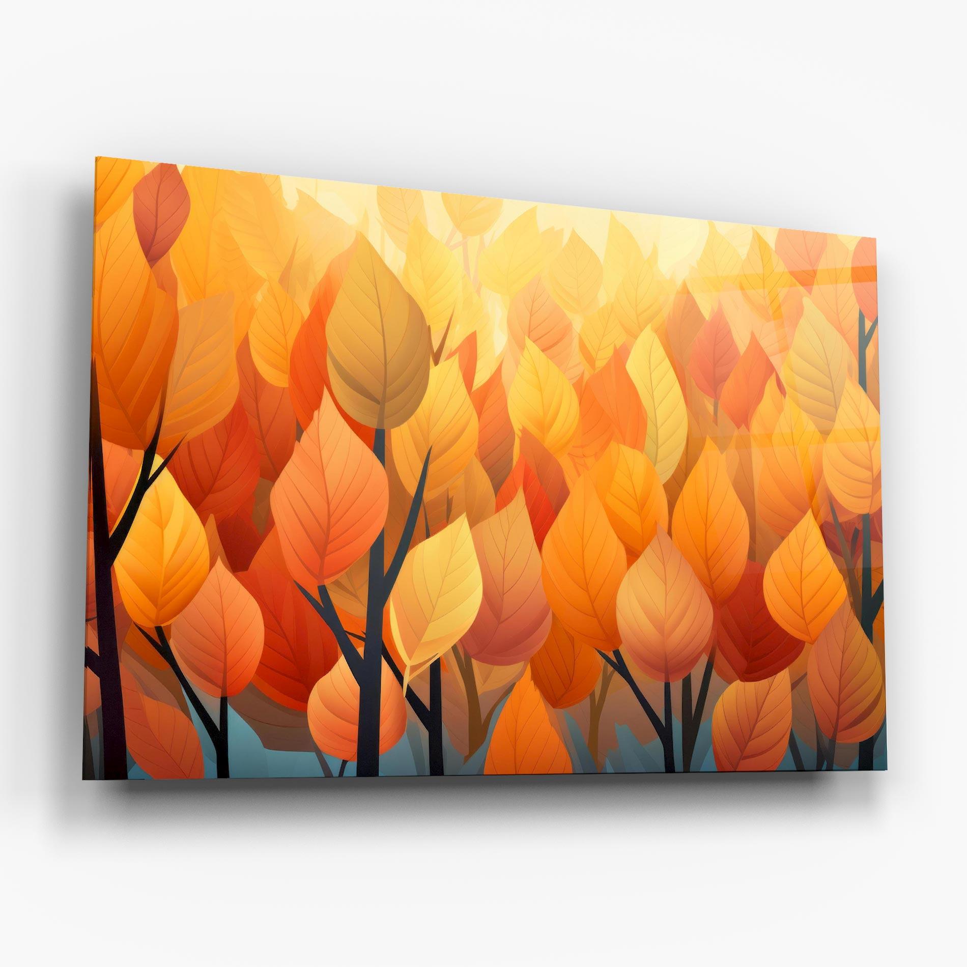 Glasbild Autumn Leaves mockup 6