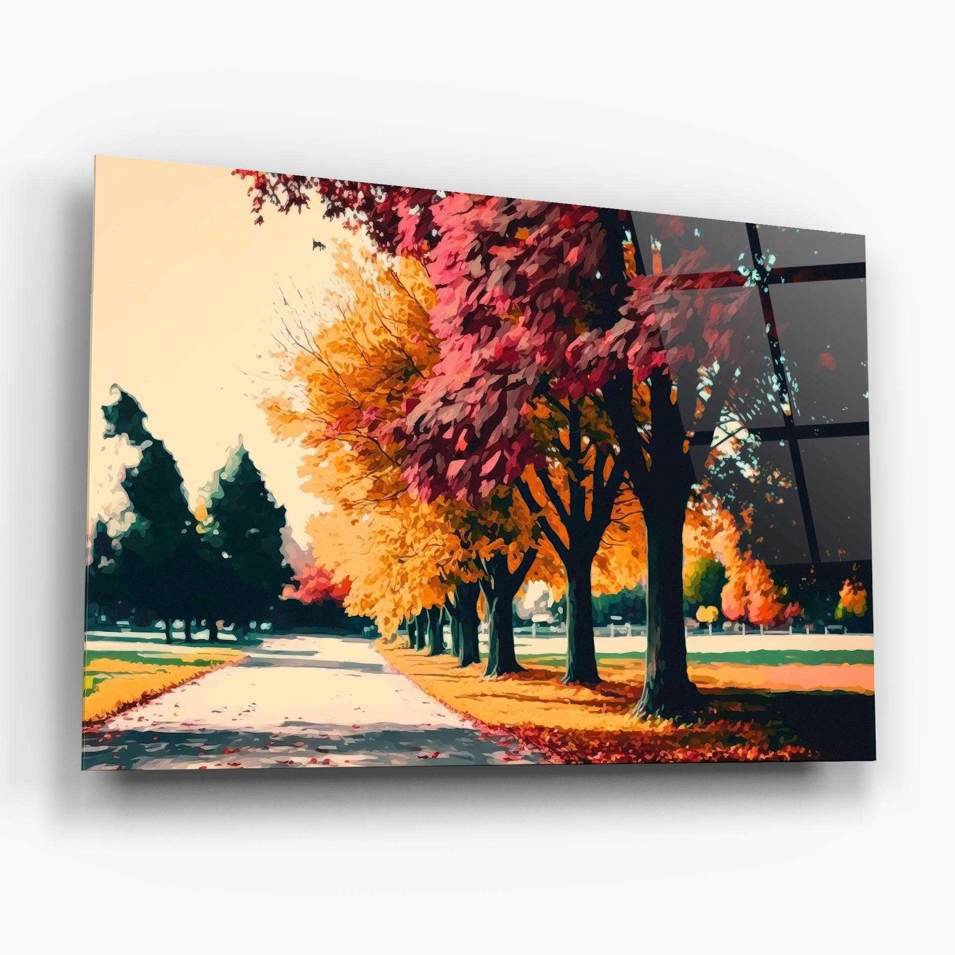 Glasbild Autumn Park mockup 6