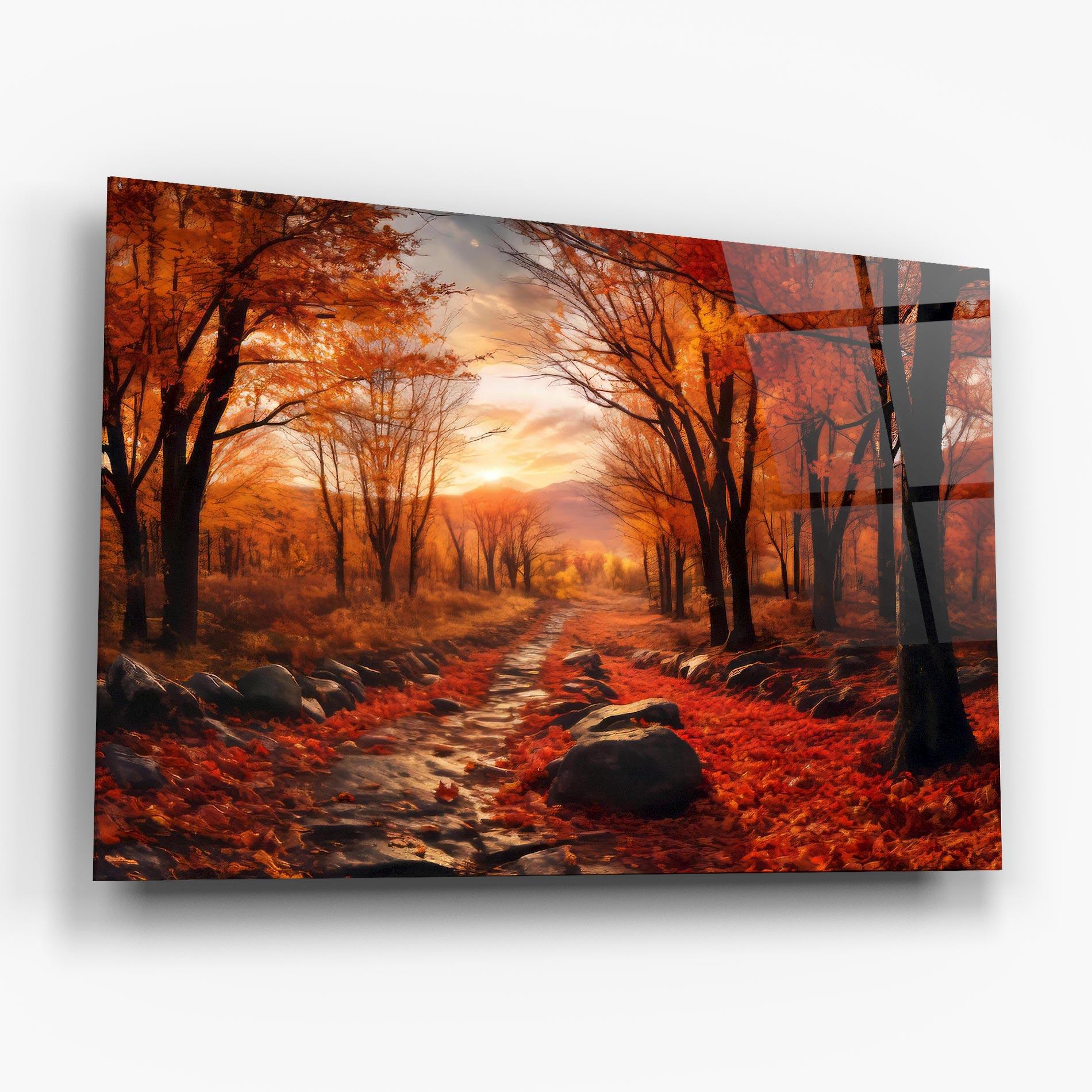 Glasbild Autumn Path mockup 6