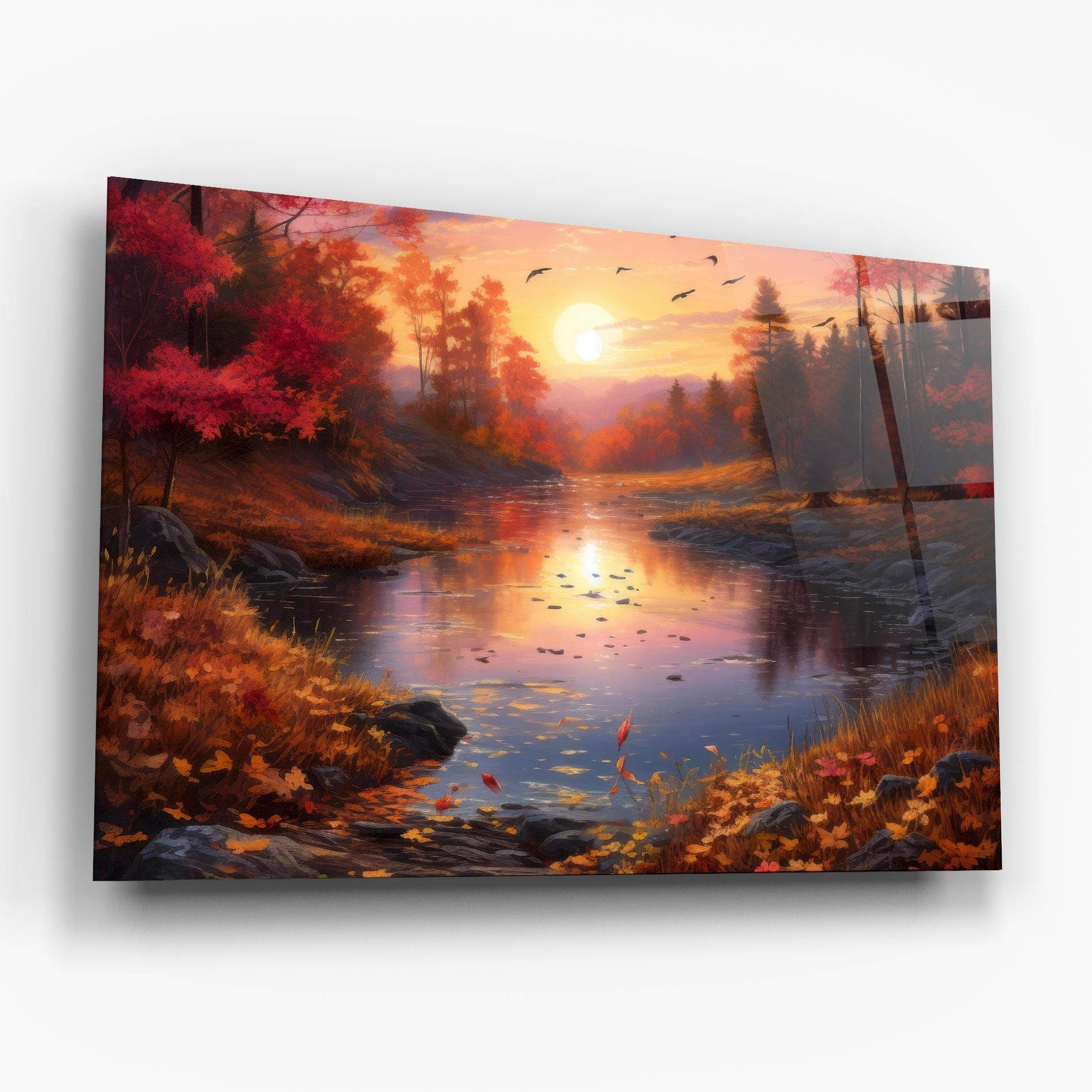 Glasbild Autumn Sunset mockup 6