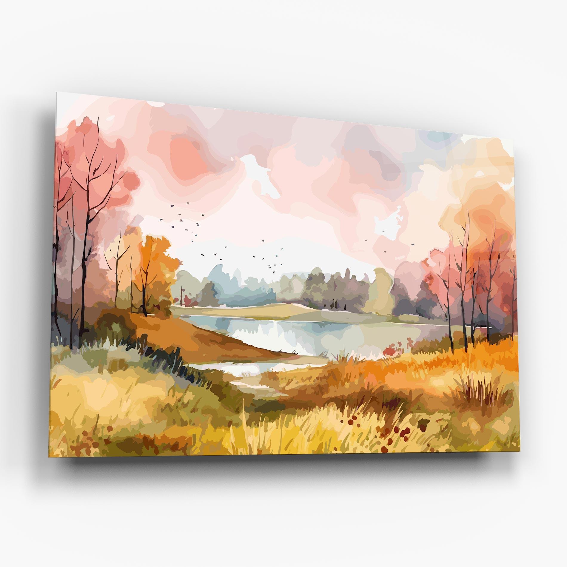 Glasbild Autumn Watercolor mockup 6
