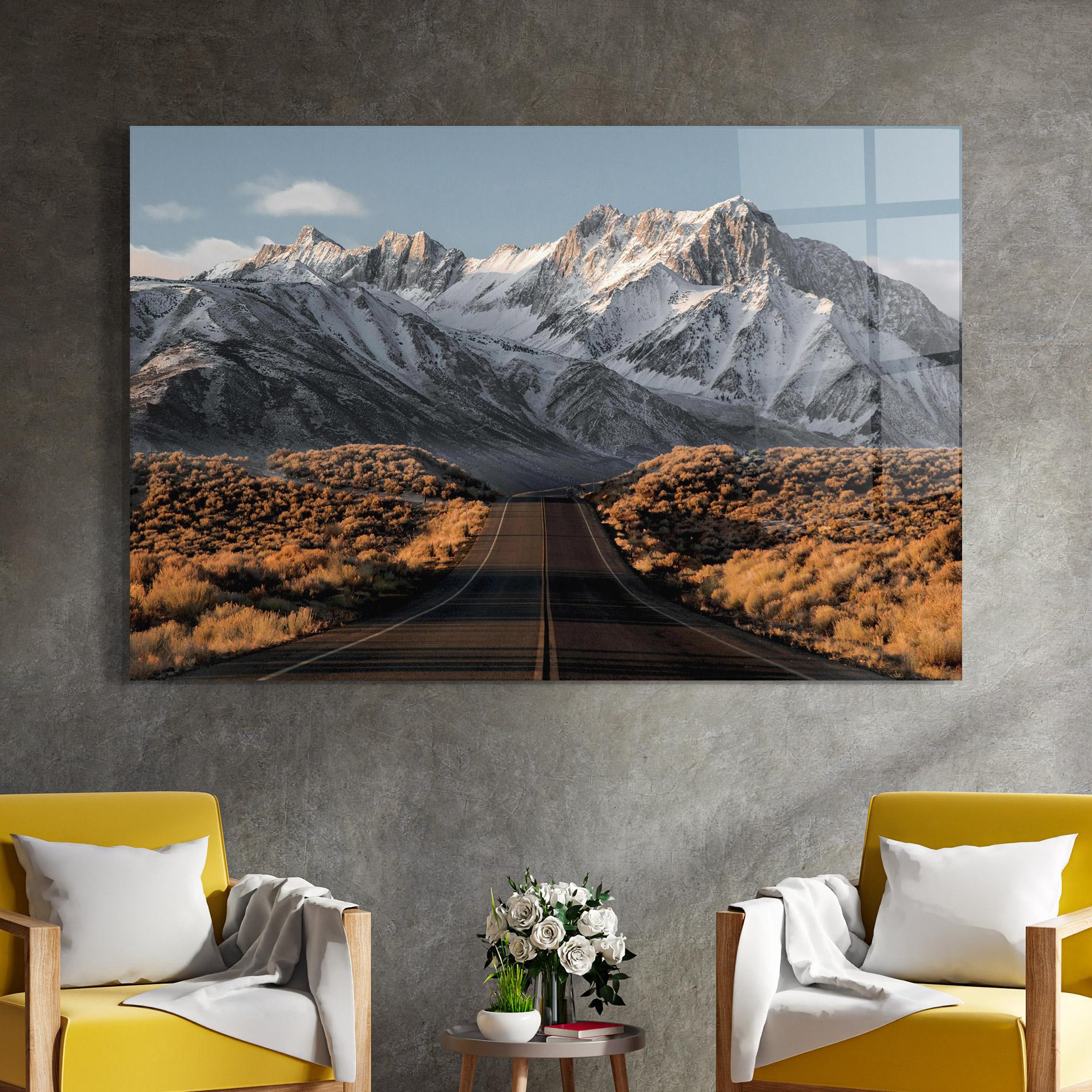 Glasbild Autumn Mountain View mockup 4