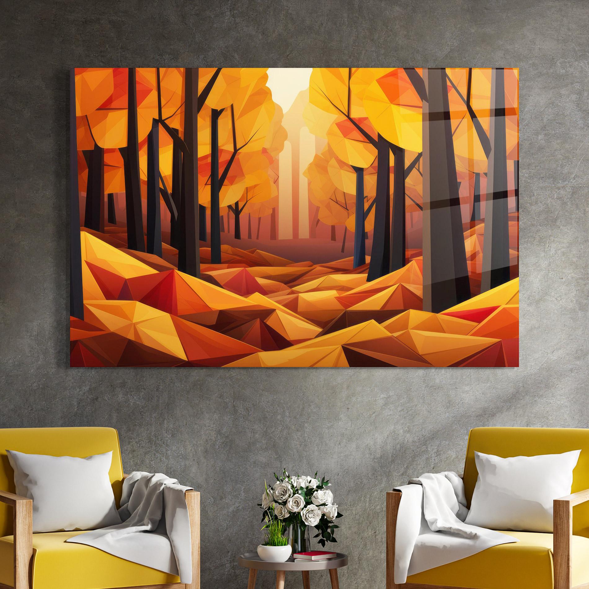 Glasbild Autumn Shapes mockup 4