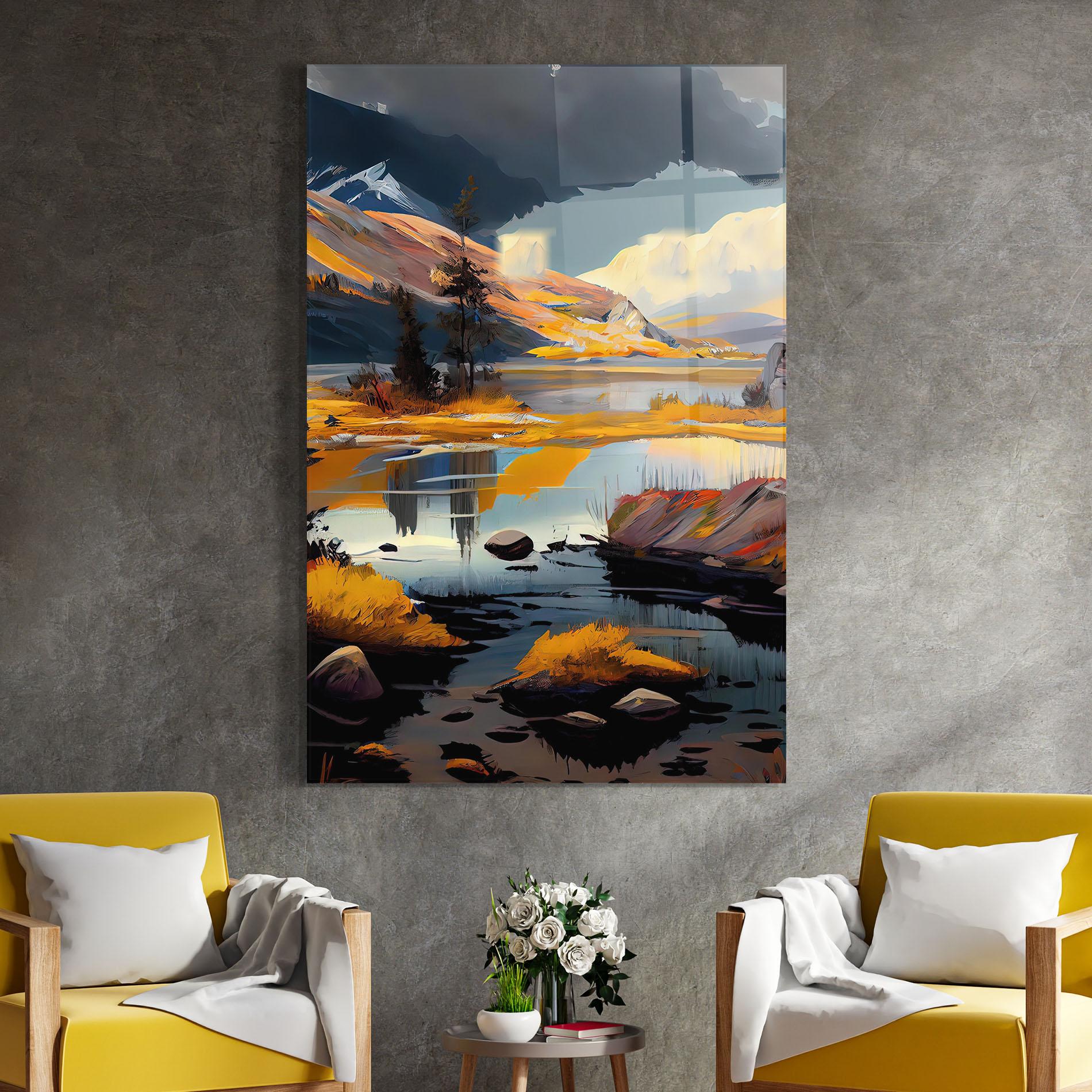 Glasbild Autumn Landscape mockup 4