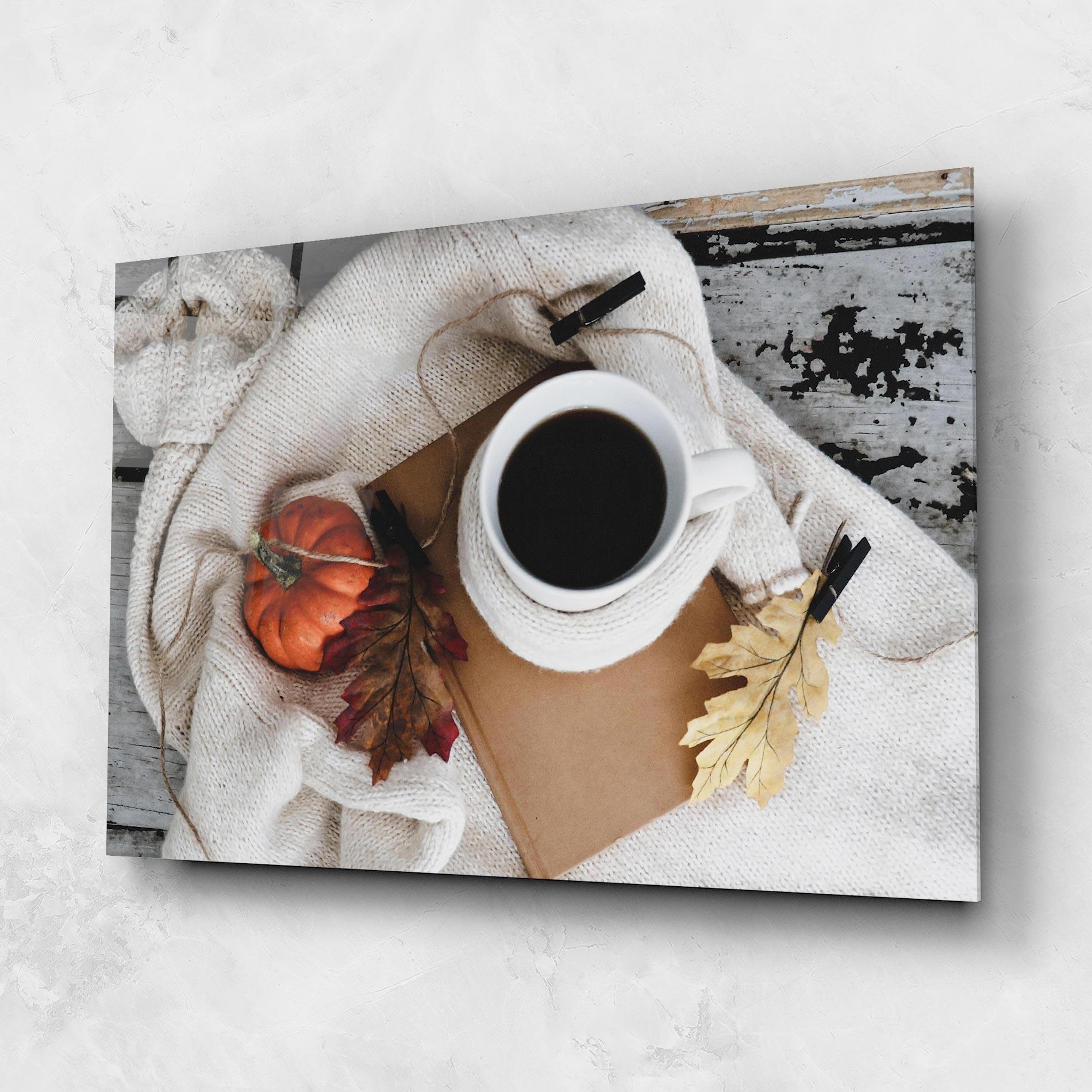 Glasbild Autumn Coffee mockup 1