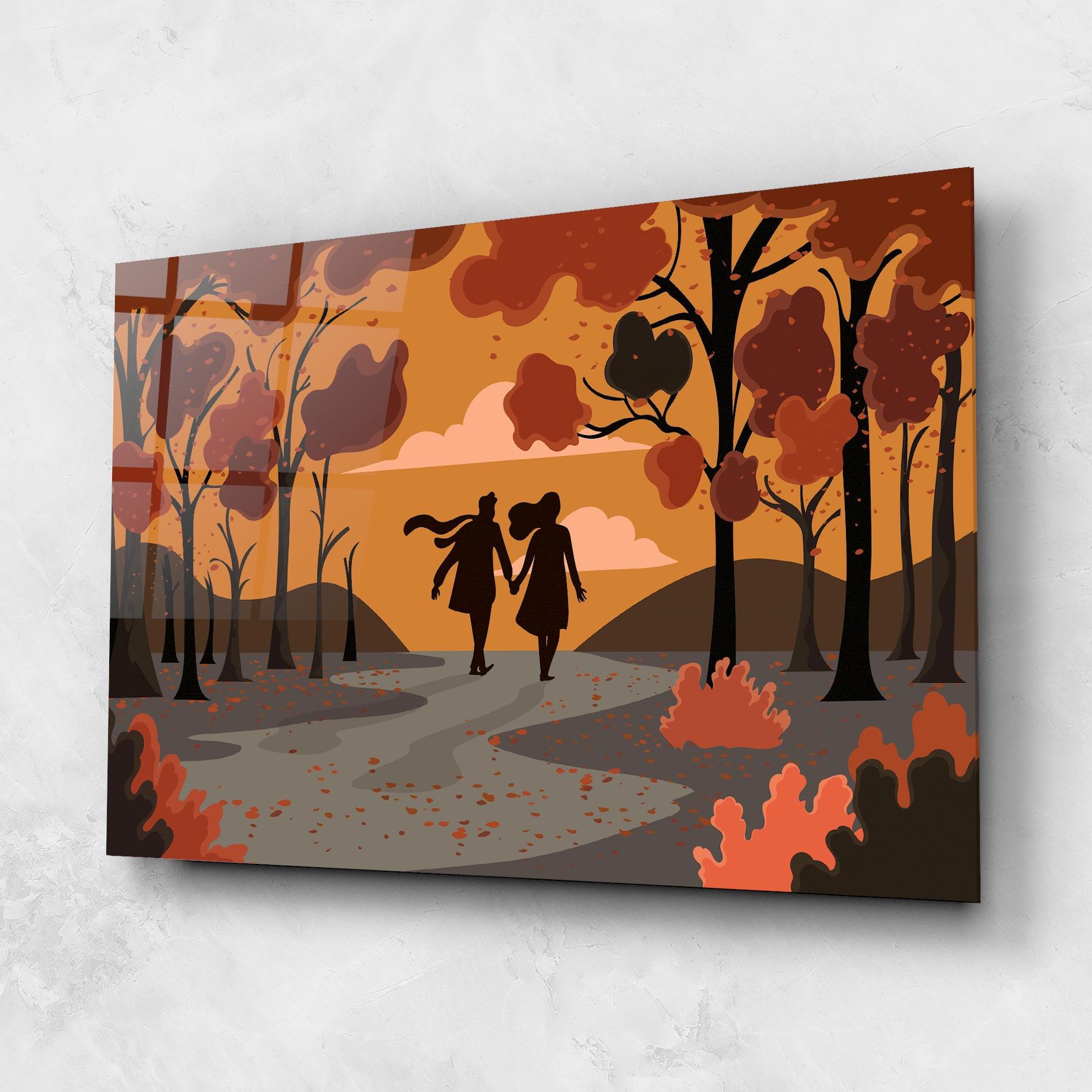 Glasbild Autumn Couple mockup 1