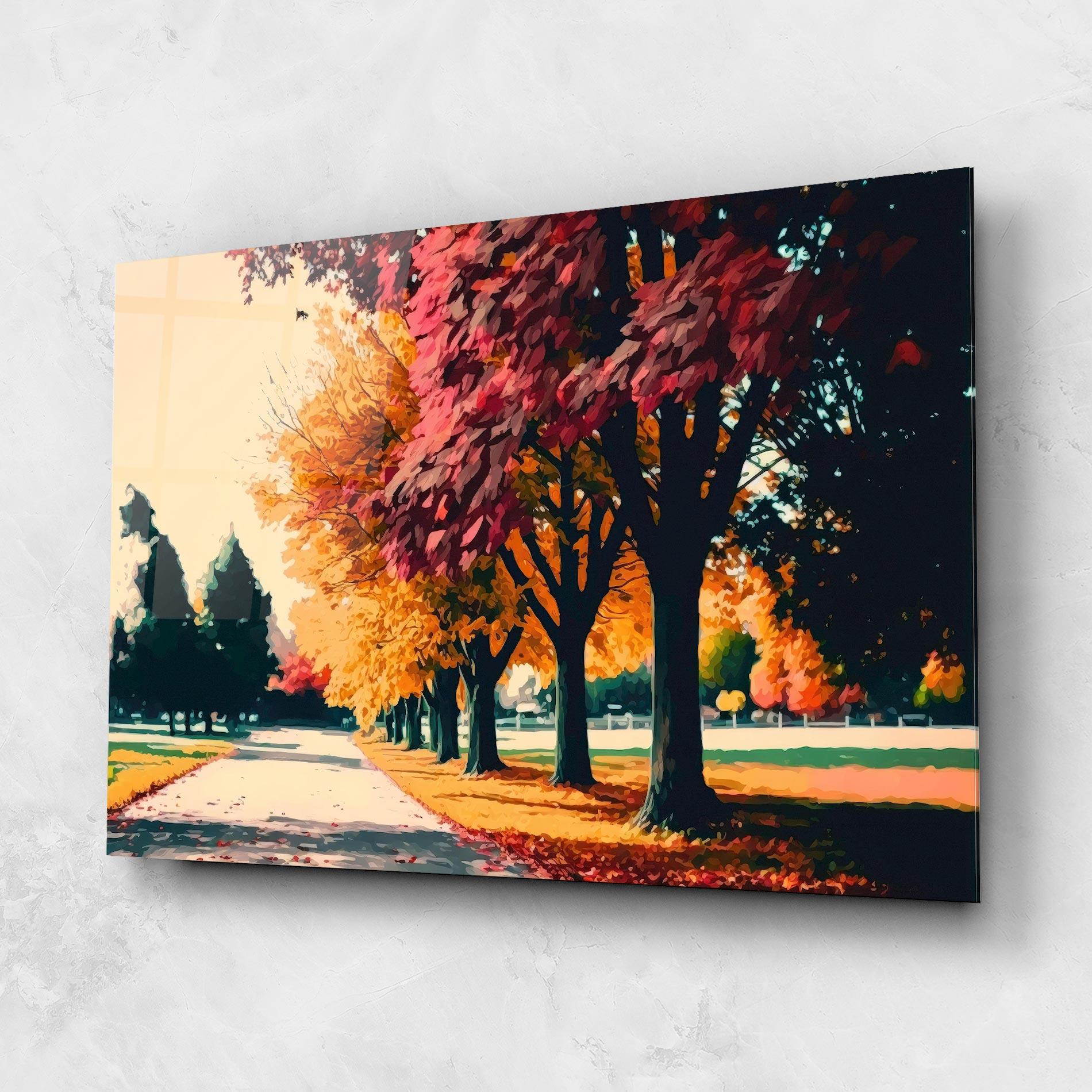 Glasbild Autumn Park mockup 1