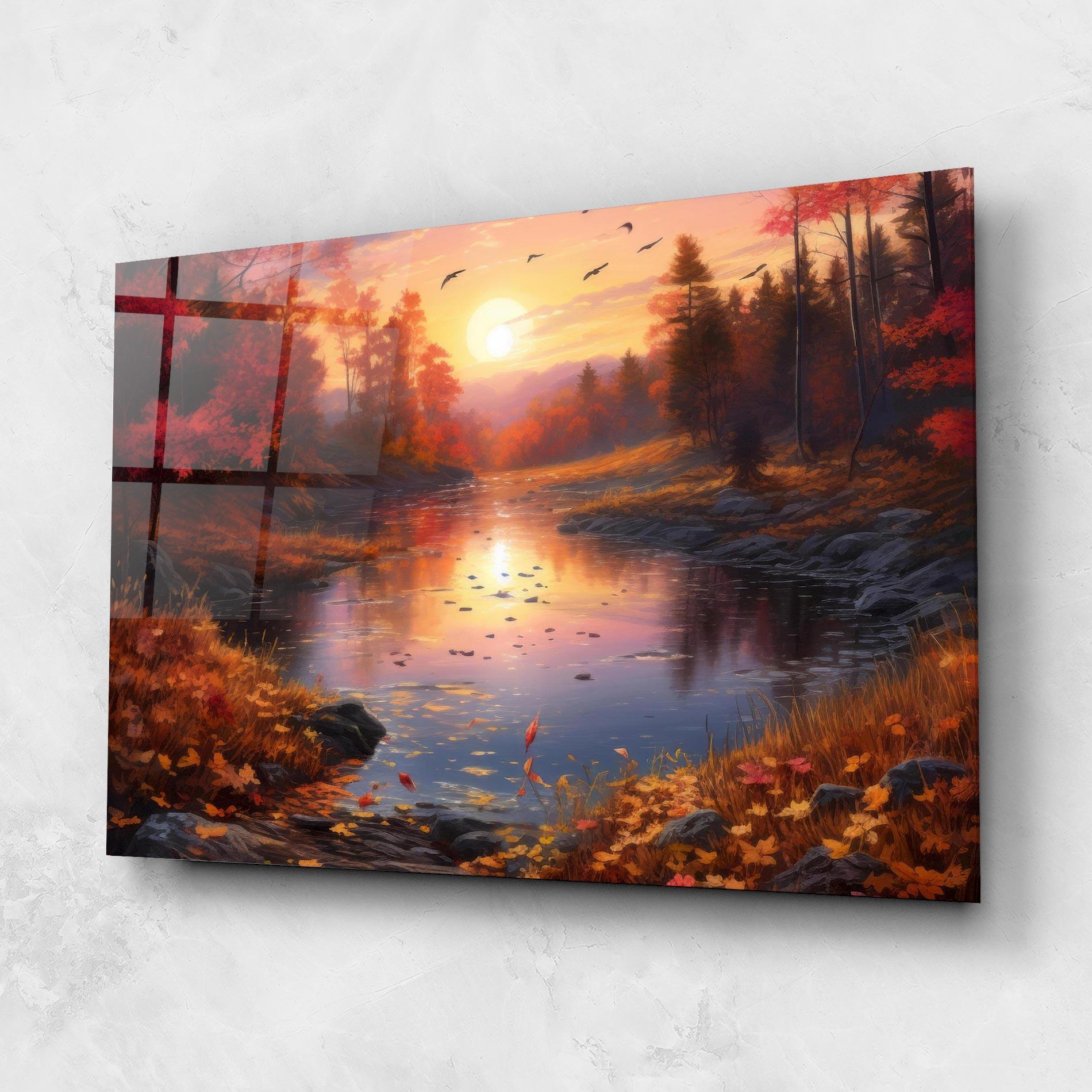Glasbild Autumn Sunset mockup 1