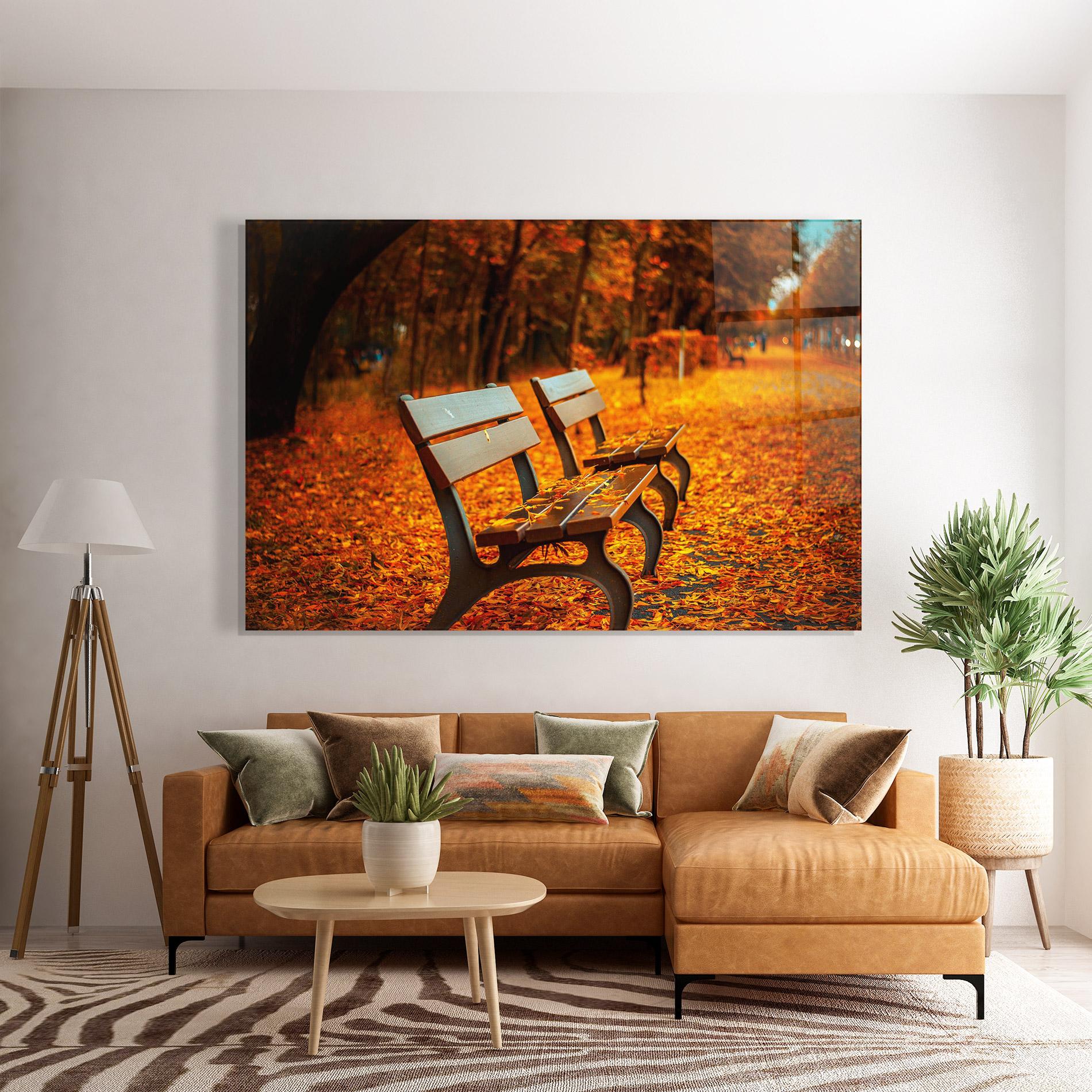 Glasbild Autumn Bench View mockup 7